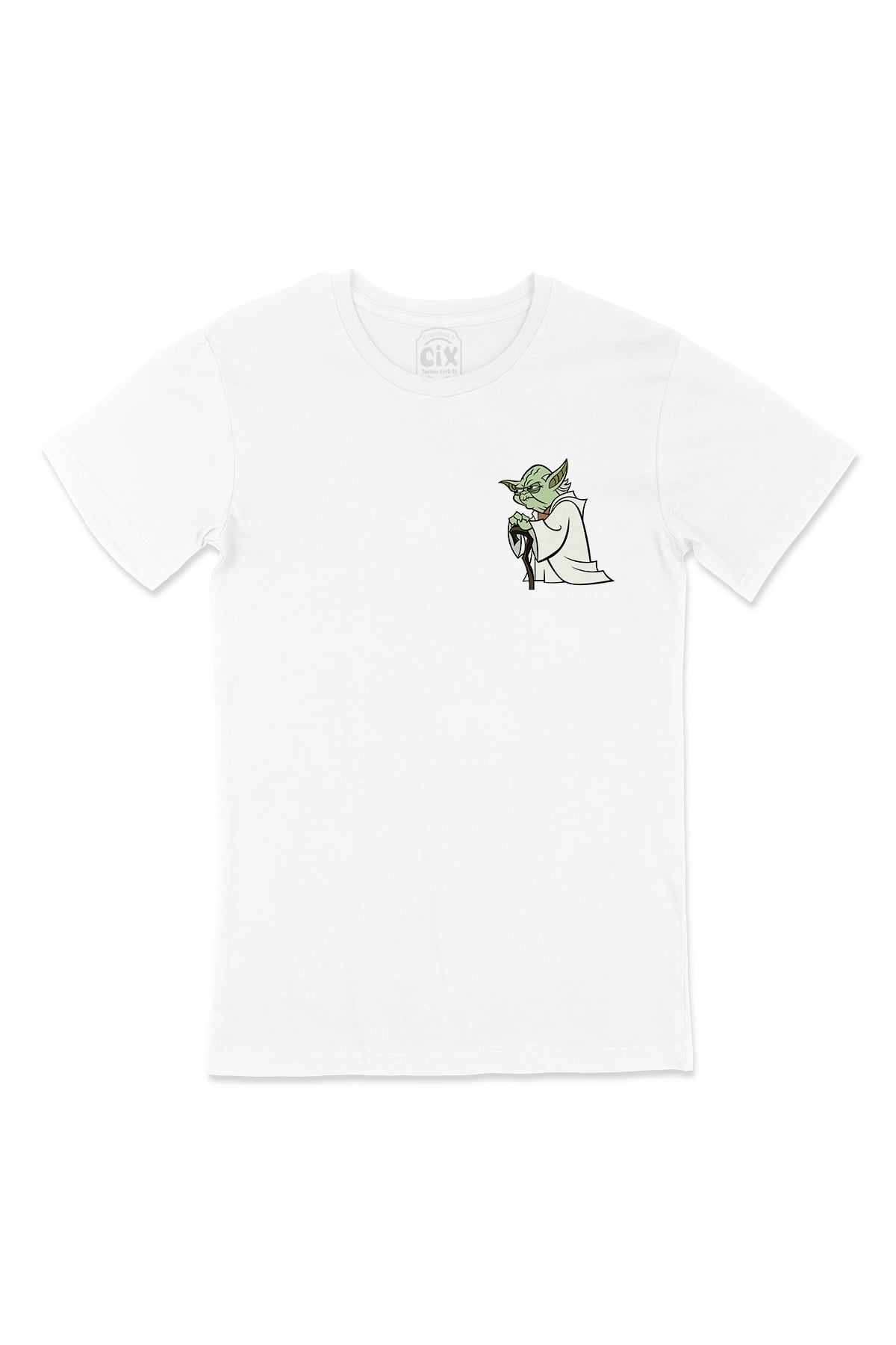 Star Wars Yoda Cep Logo Tasarımlı Beyaz Tişört