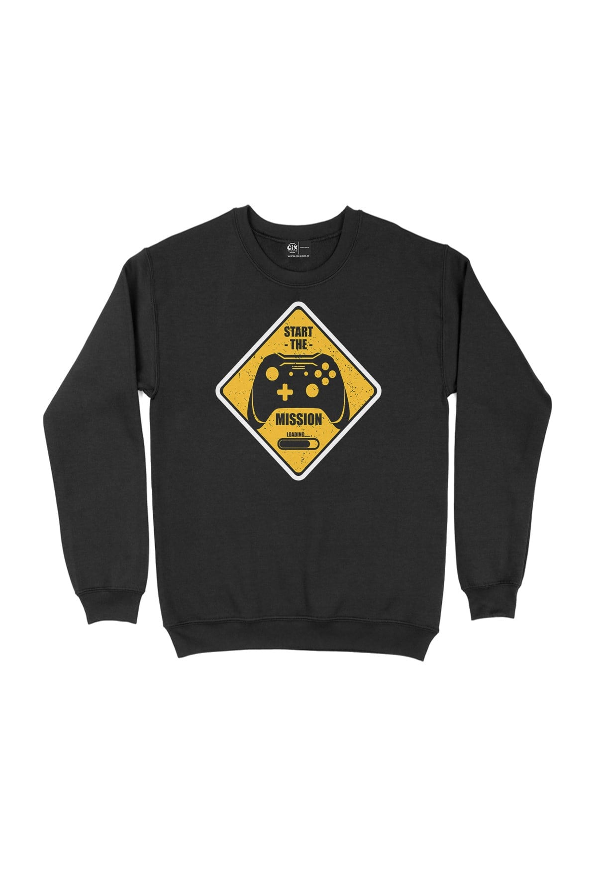 Start The Mission Siyah Sweatshirt