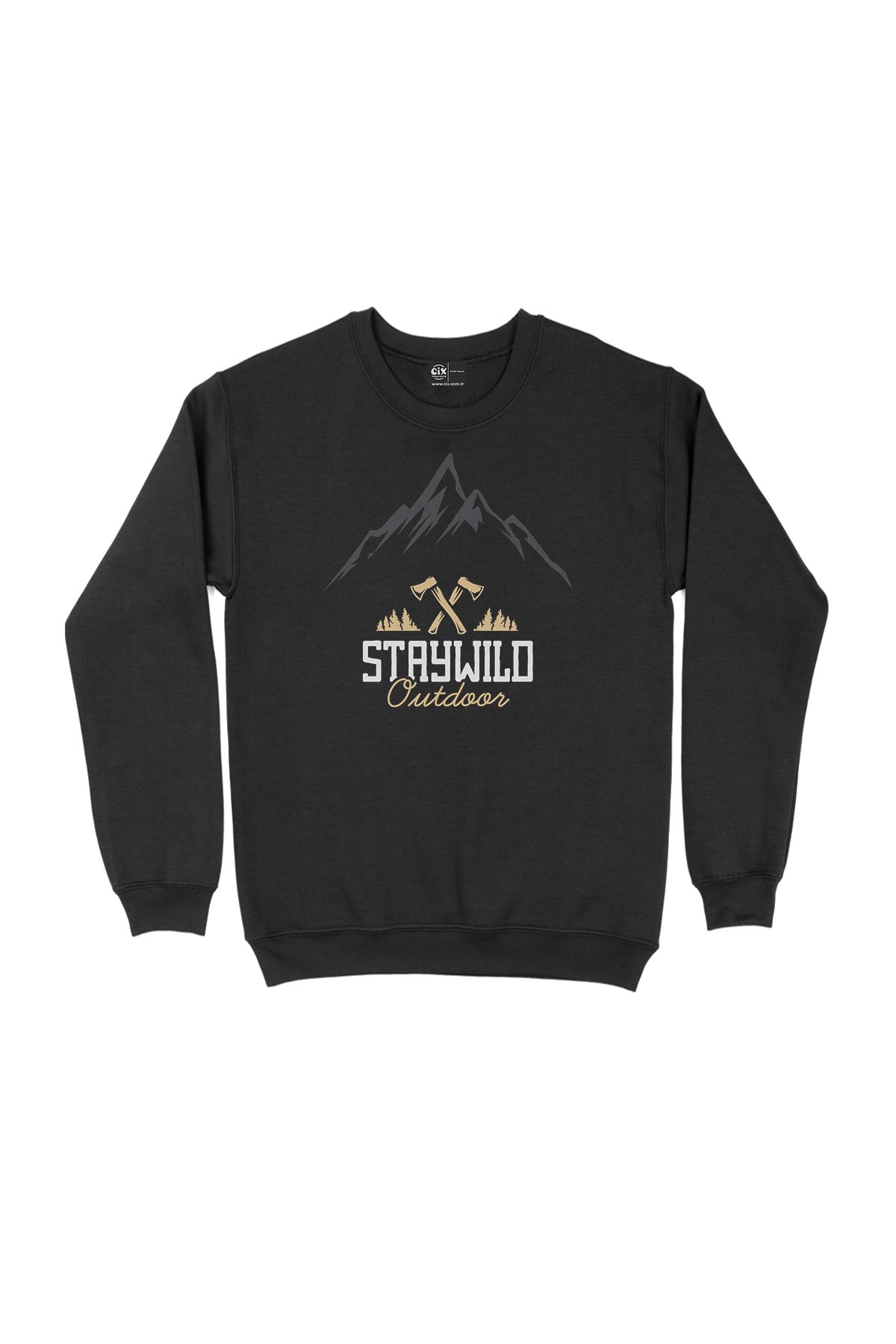 Stay Wild Outdoor Siyah Sweatshirt