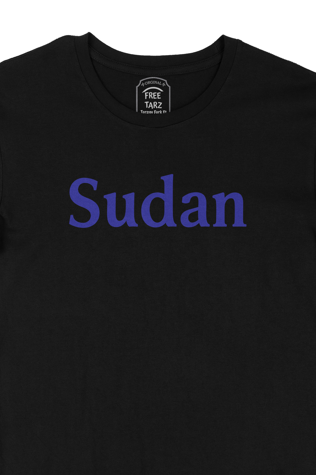 Sudan Büyük Baskılı Siyah Tişört Sudan Büyük Baskılı Siyah Tişört - Ücretsiz Kargo