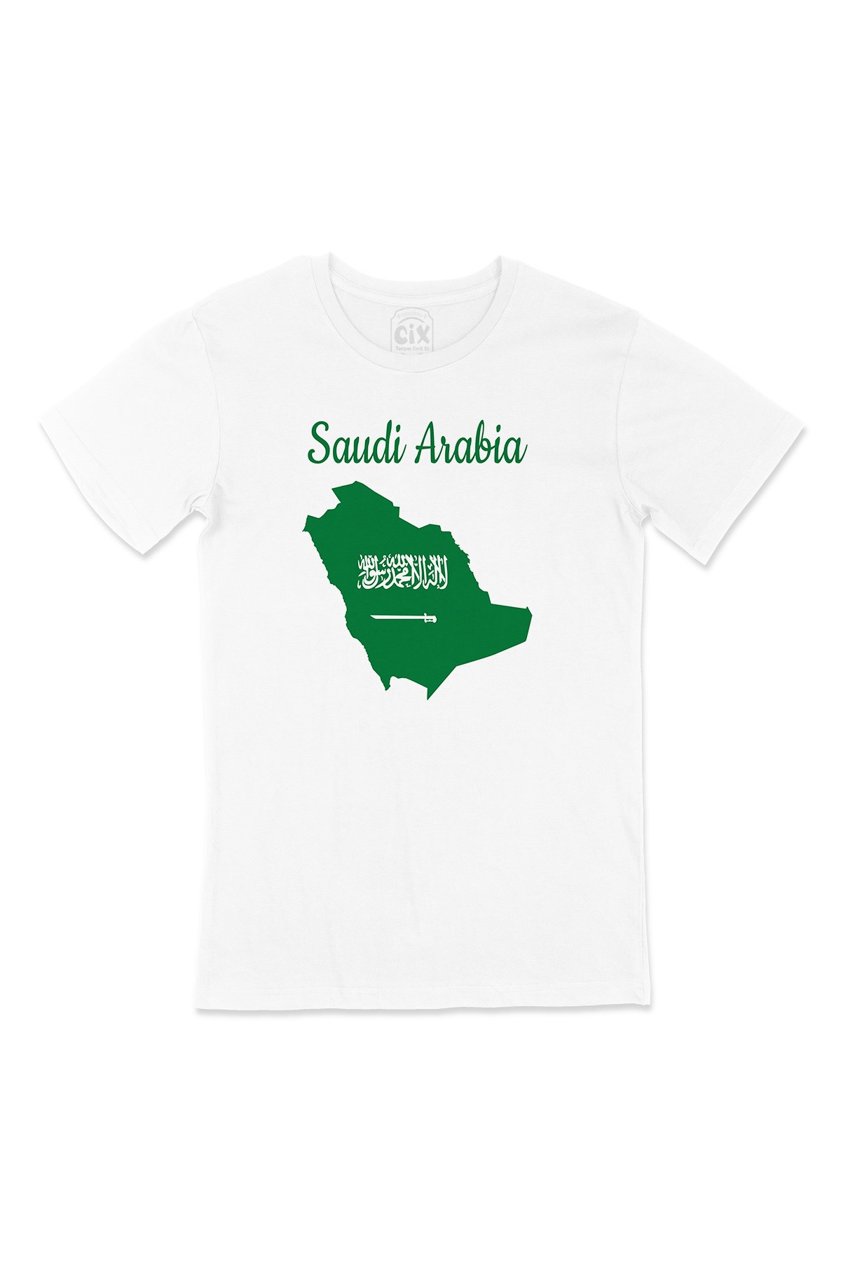 Suudi Arabistan Haritalı ve Bayraklı Tişört