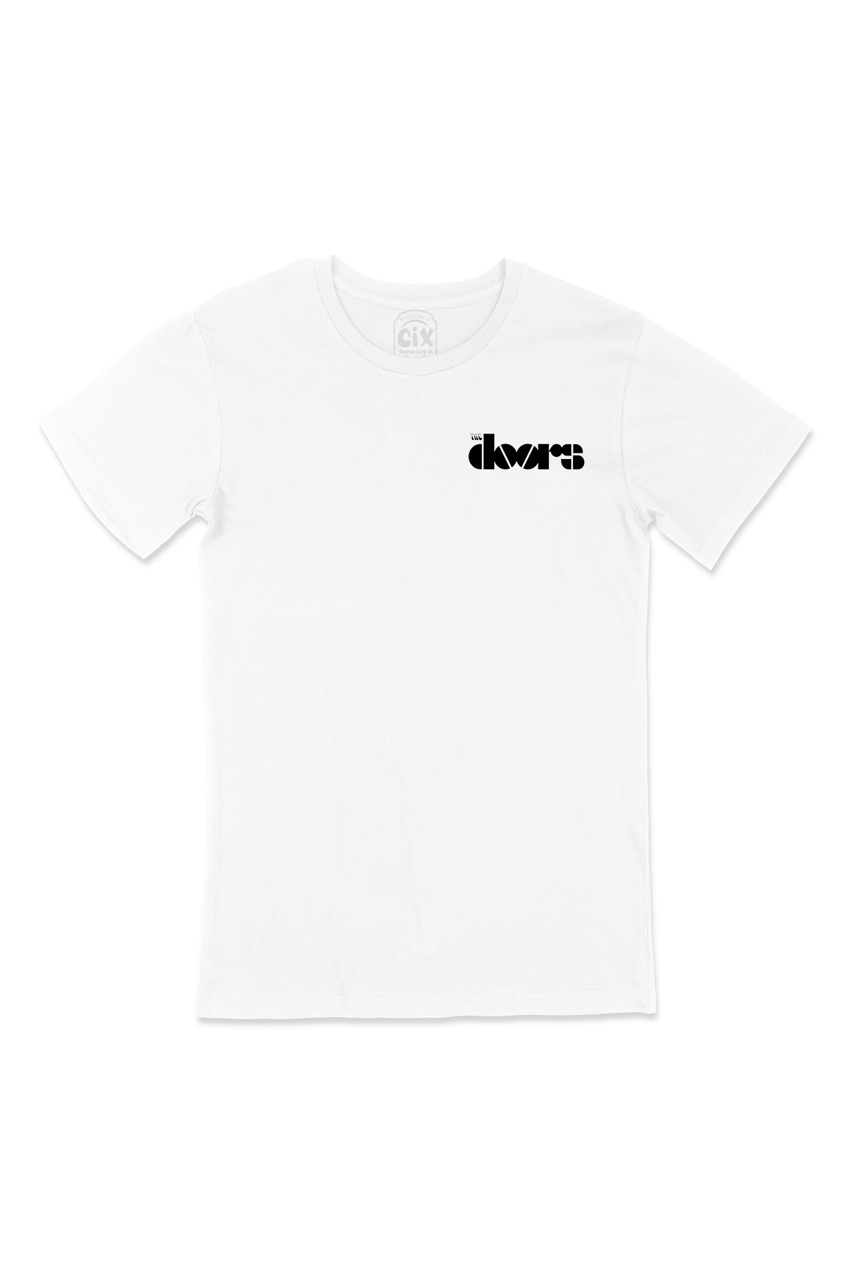 The Doors Cep Logo Tasarımlı Beyaz Tişört