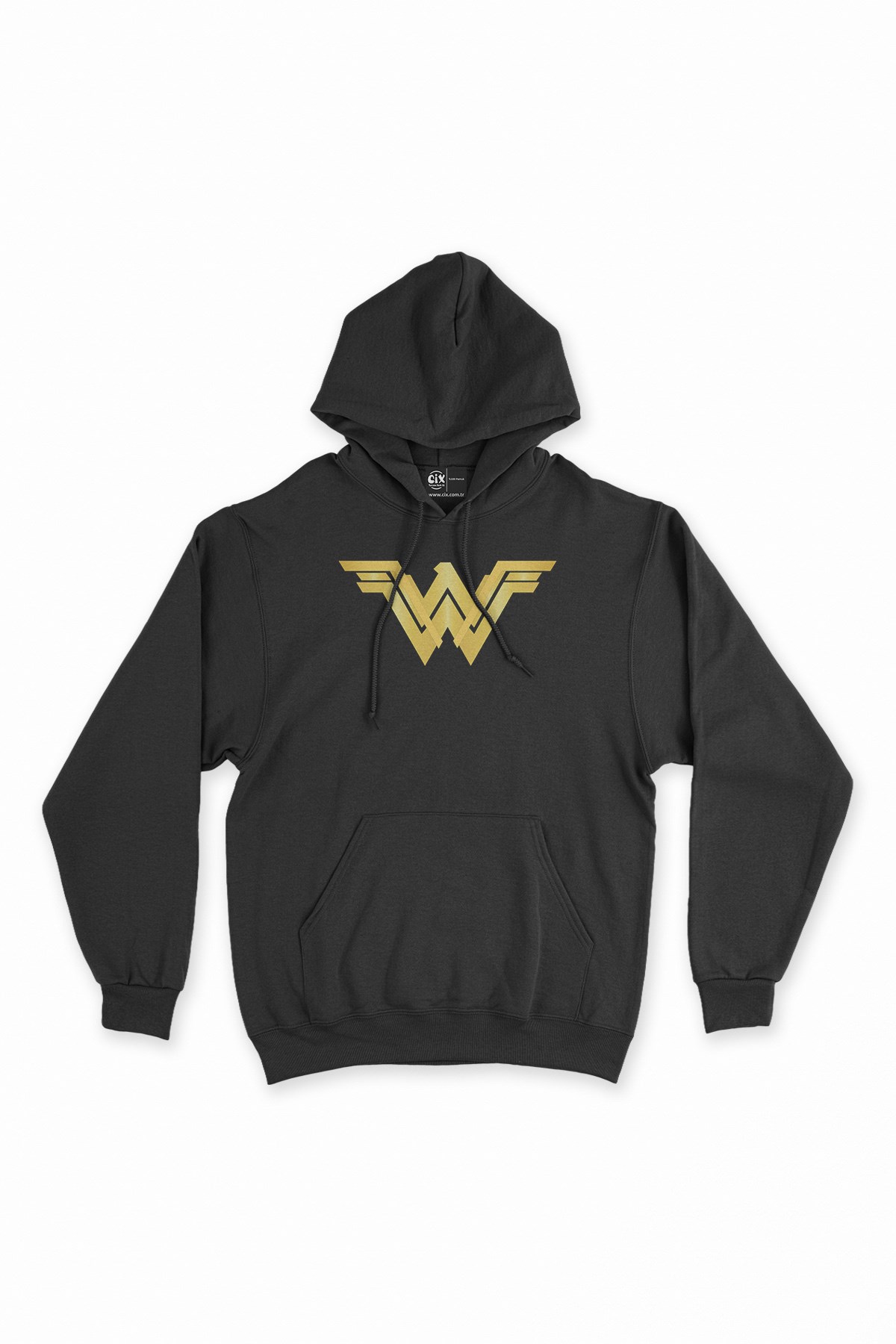 The Wonder Woman Siyah Kapşonlu Sweatshirt Hoodie