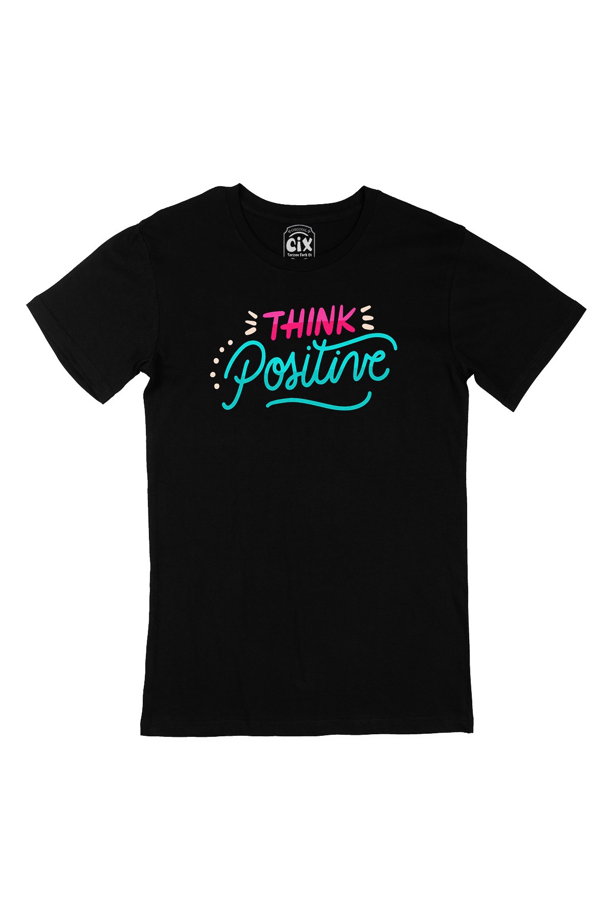 Think Positive Siyah Tişört