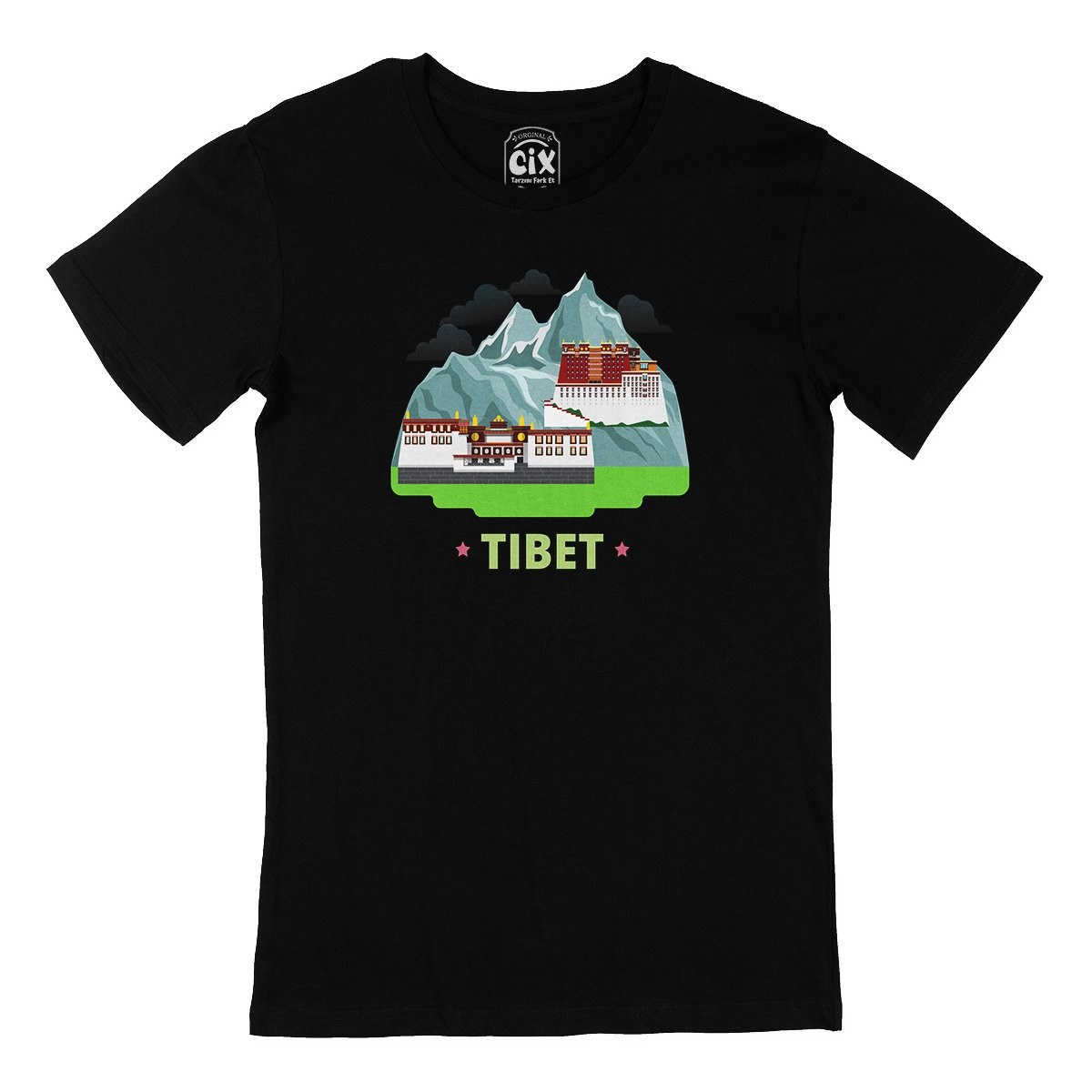 Tibet Siyah Tişört