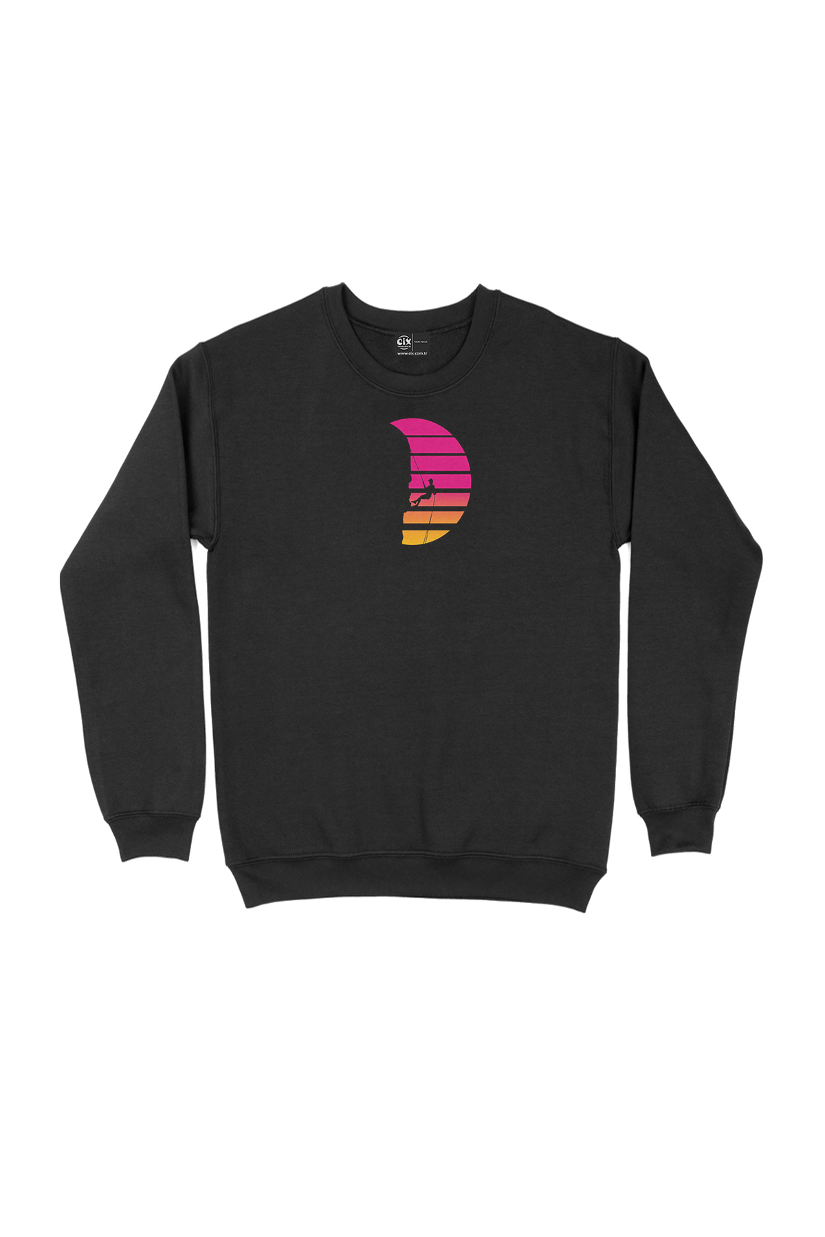 Tırmanış Tasarım Siyah Sweatshirt