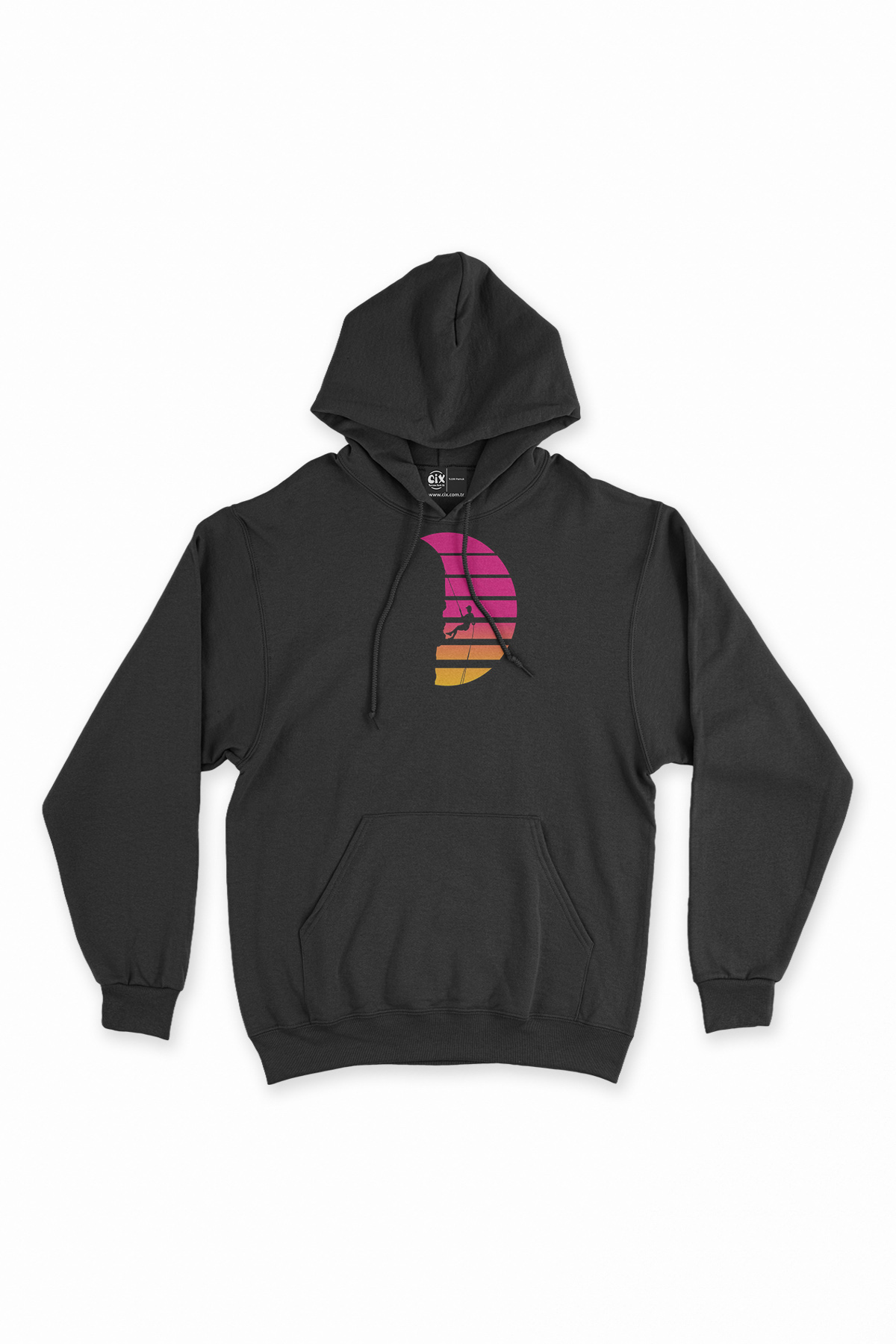Tırmanış Tasarım Siyah Sweatshirt Hoodie