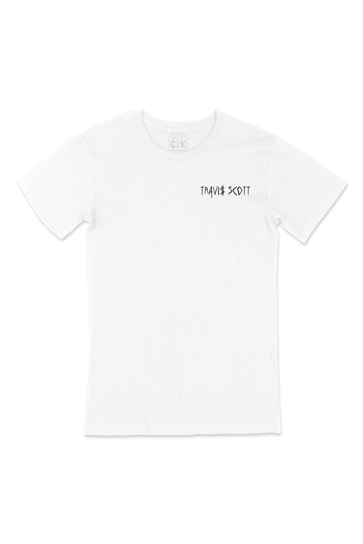 Travis Scott Cep Logo Tasarımlı Beyaz Tişört