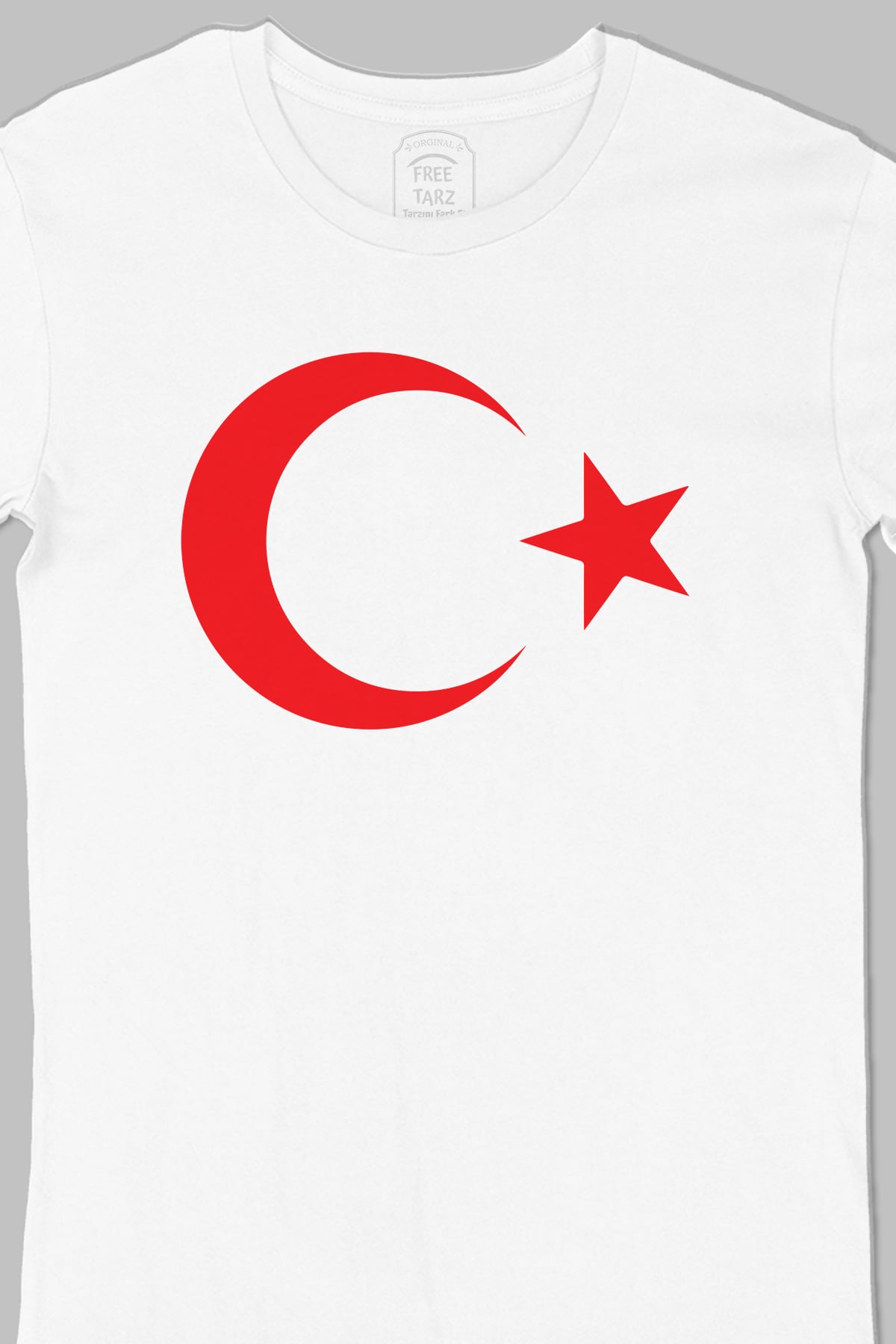 Türk Bayrağı Ay Yıldız Büyük Baskılı Beyaz Tişört Türk Bayrağı Ay Yıldız Büyük Baskılı Beyaz Tişört - Ücretsiz Kargo