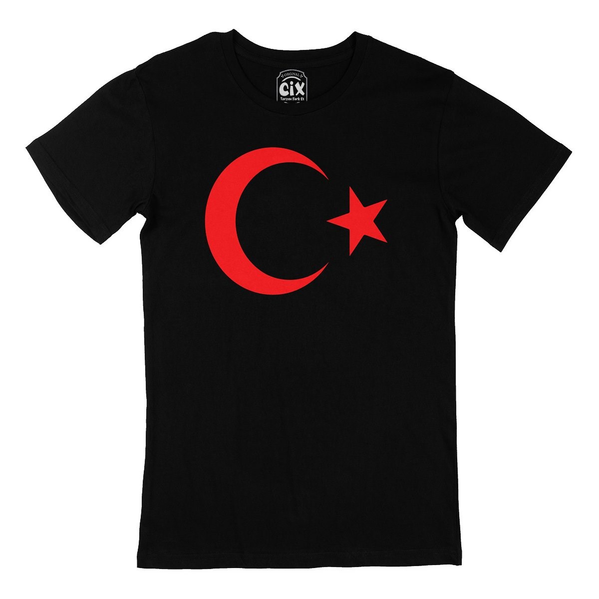 Türk Bayrağı Siyah Tişört
