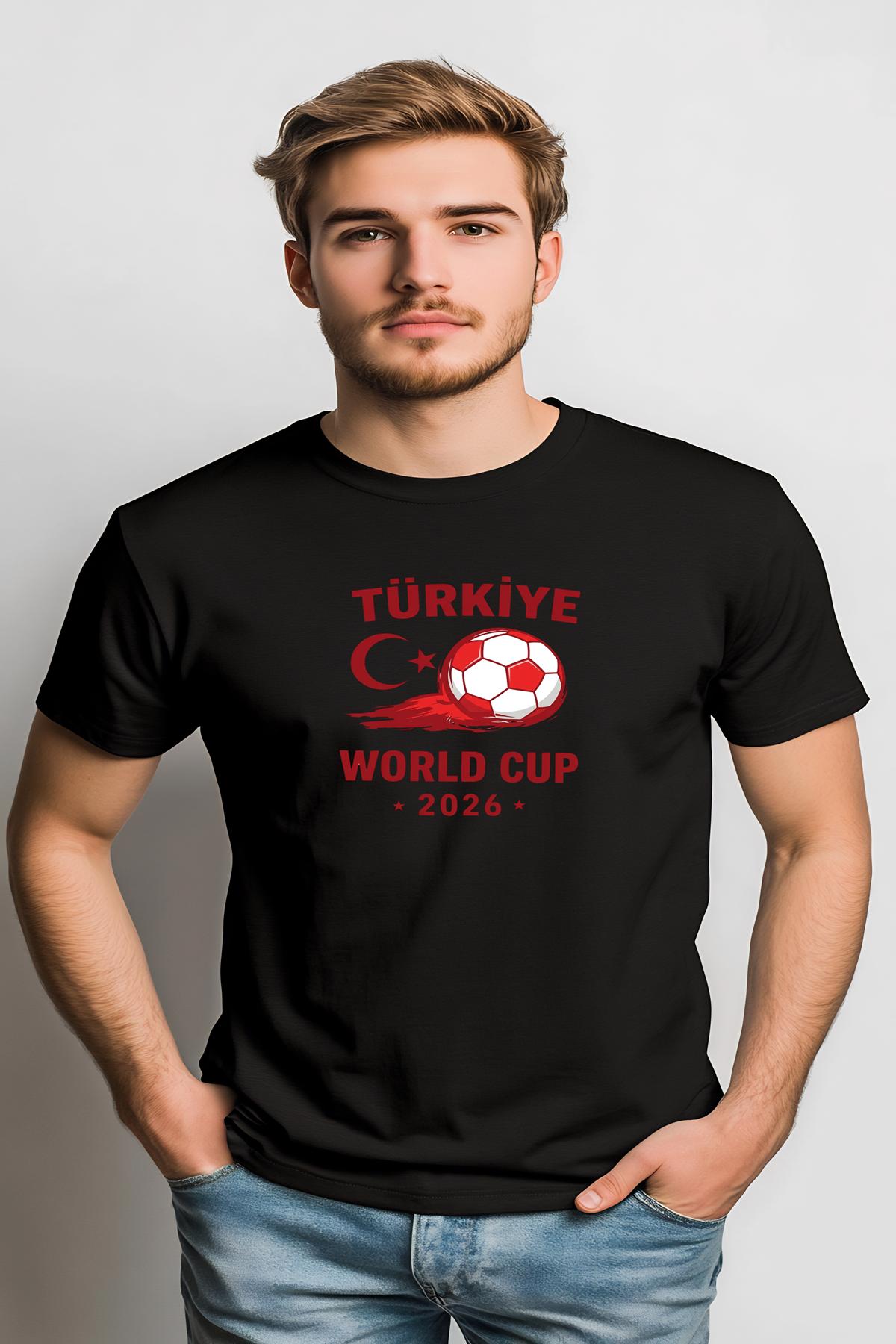 Türkiye Tasarımlı Dünya Kupası 2026 Siyah Tişört Türkiye Tasarımlı Dünya Kupası 2026 Siyah TişörtÜcretsiz Kargo İmkanı
