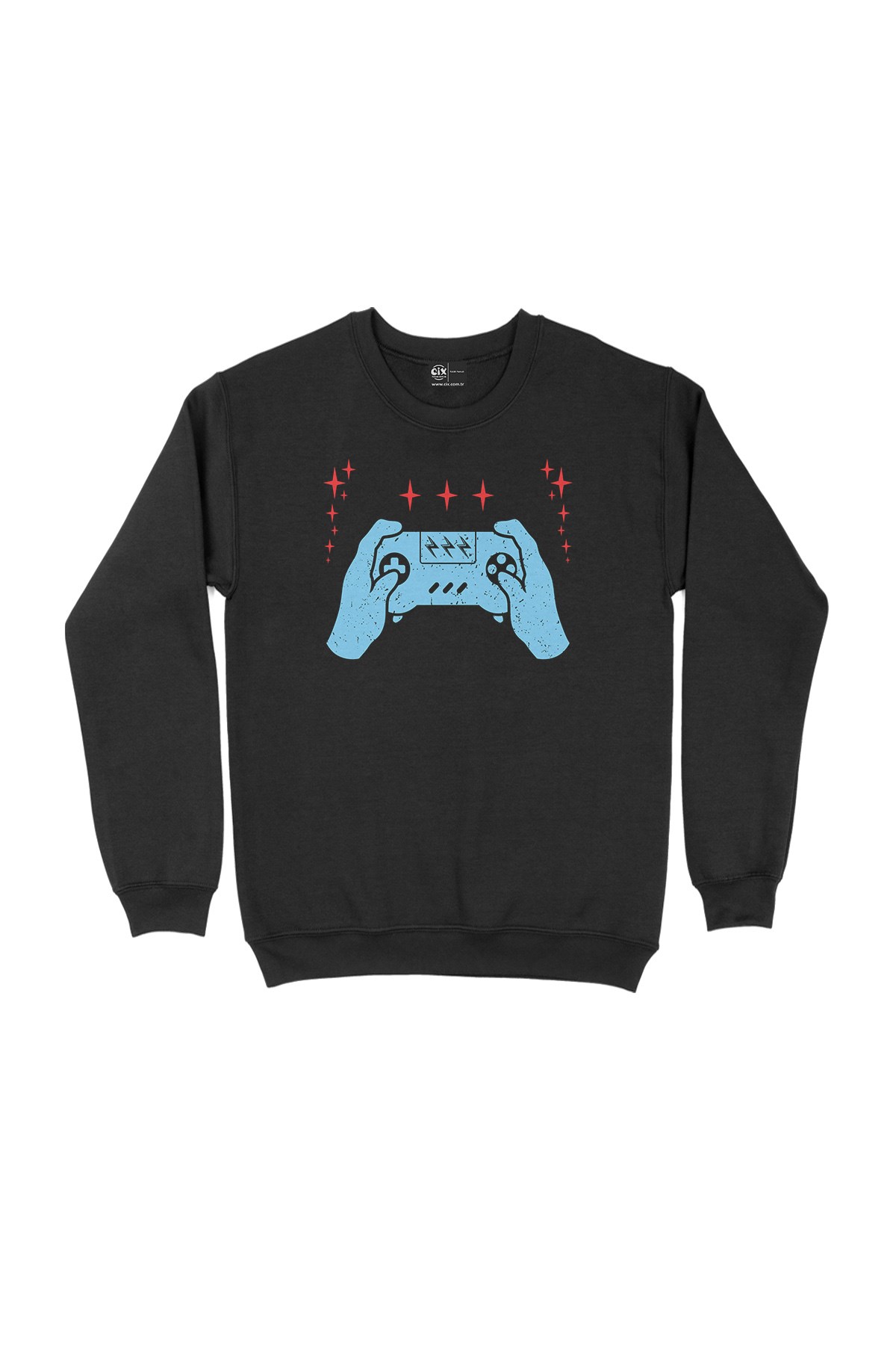 Turkuaz Joystick Siyah Sweatshirt