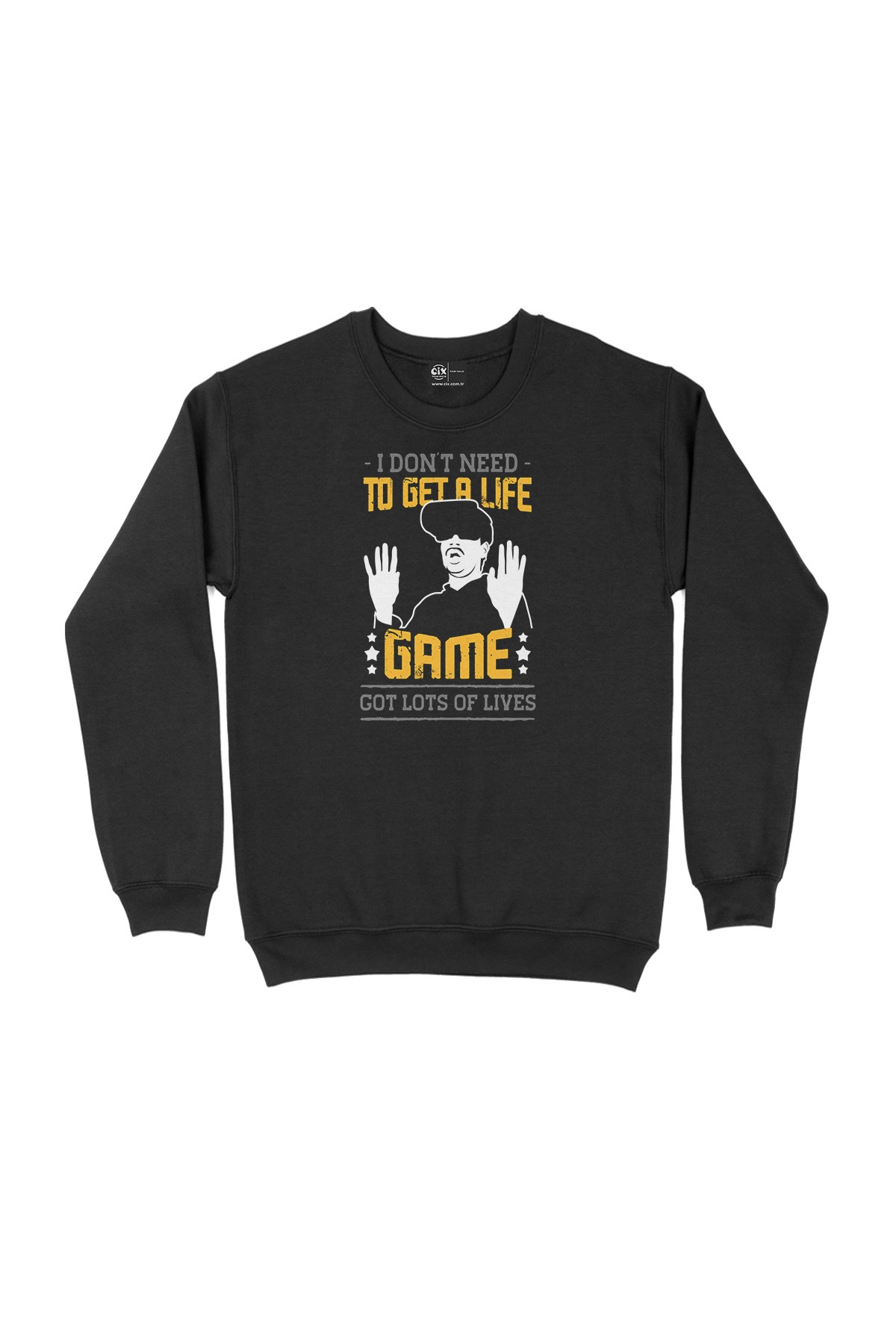 Turuncu Dont Need Life Siyah Sweatshirt