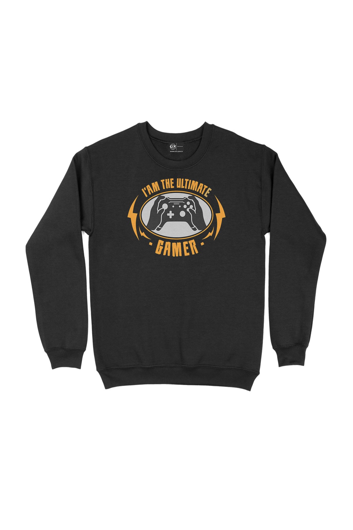 Turuncu Ultimate Gamer Siyah Sweatshirt