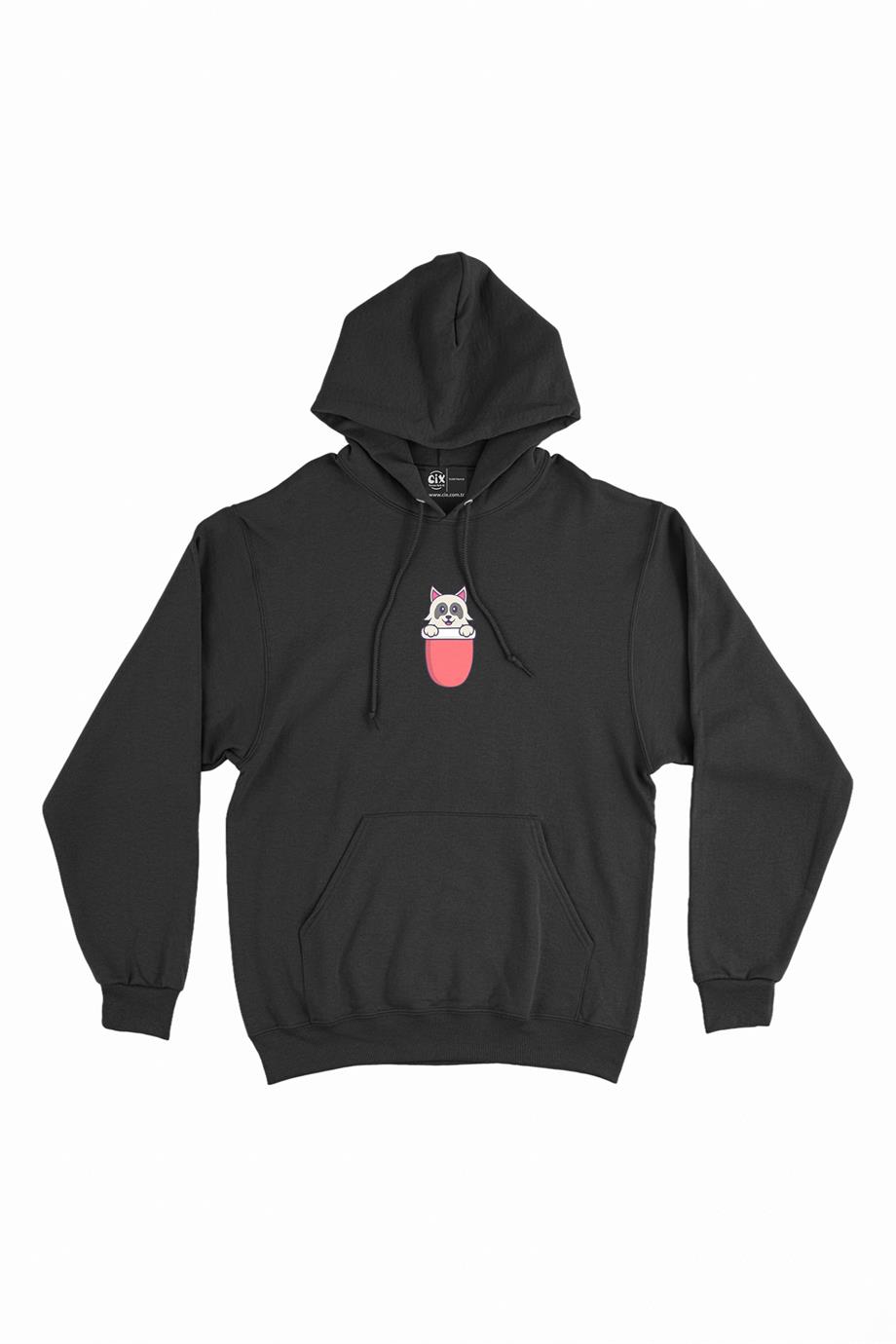 Tüylü Köpek Minimal Kapşonlu Sweatshirt Hoodie Tüylü Köpek Minimal Kapşonlu Sweatshirt Hoodie - Ücretsiz Kargo