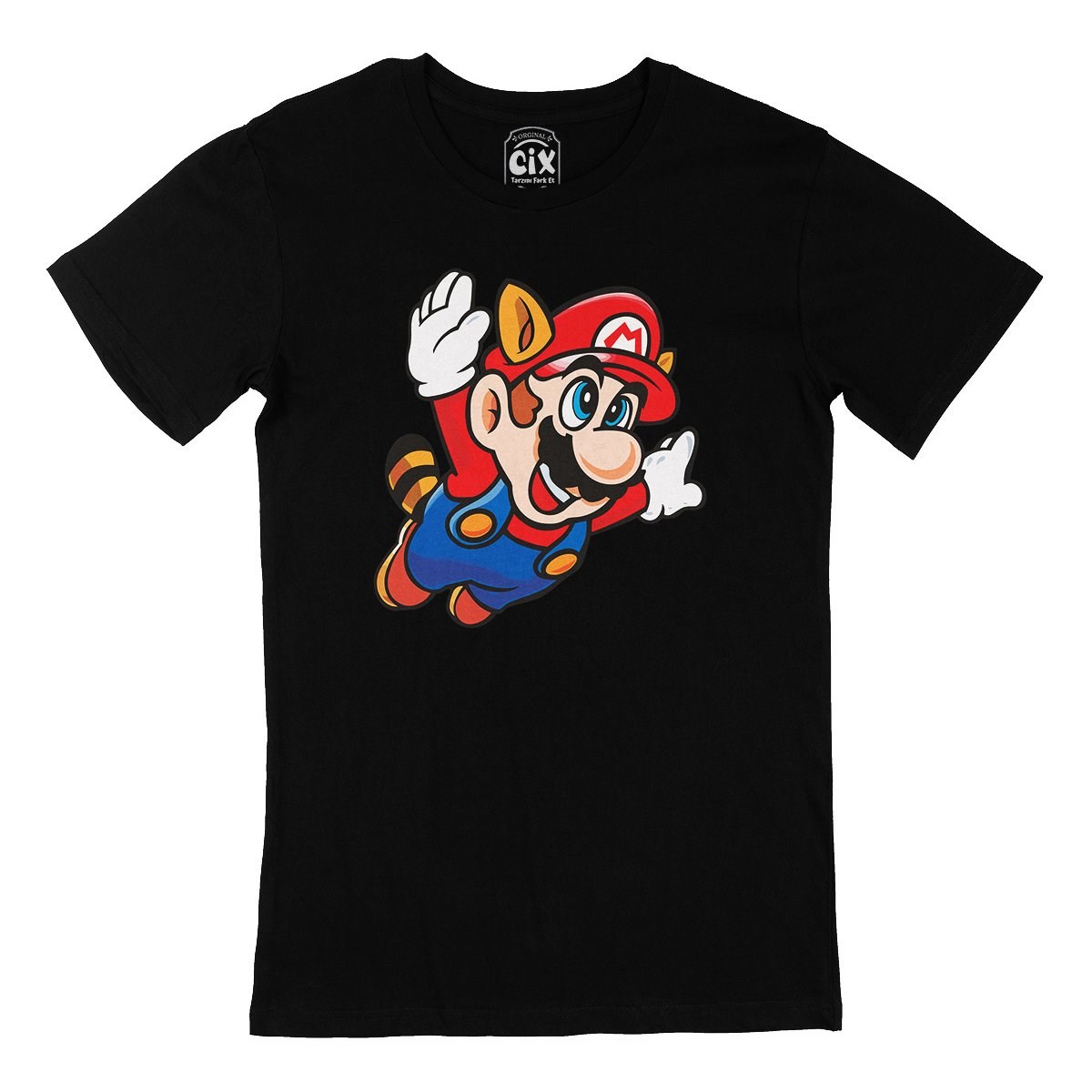 Uçan Mario Siyah Tişört