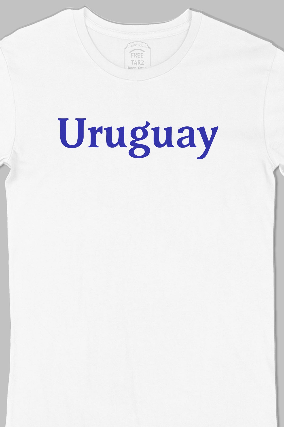 Uruguay Büyük Baskılı Beyaz Tişört Uruguay Büyük Baskılı Beyaz Tişört - Ücretsiz Kargo