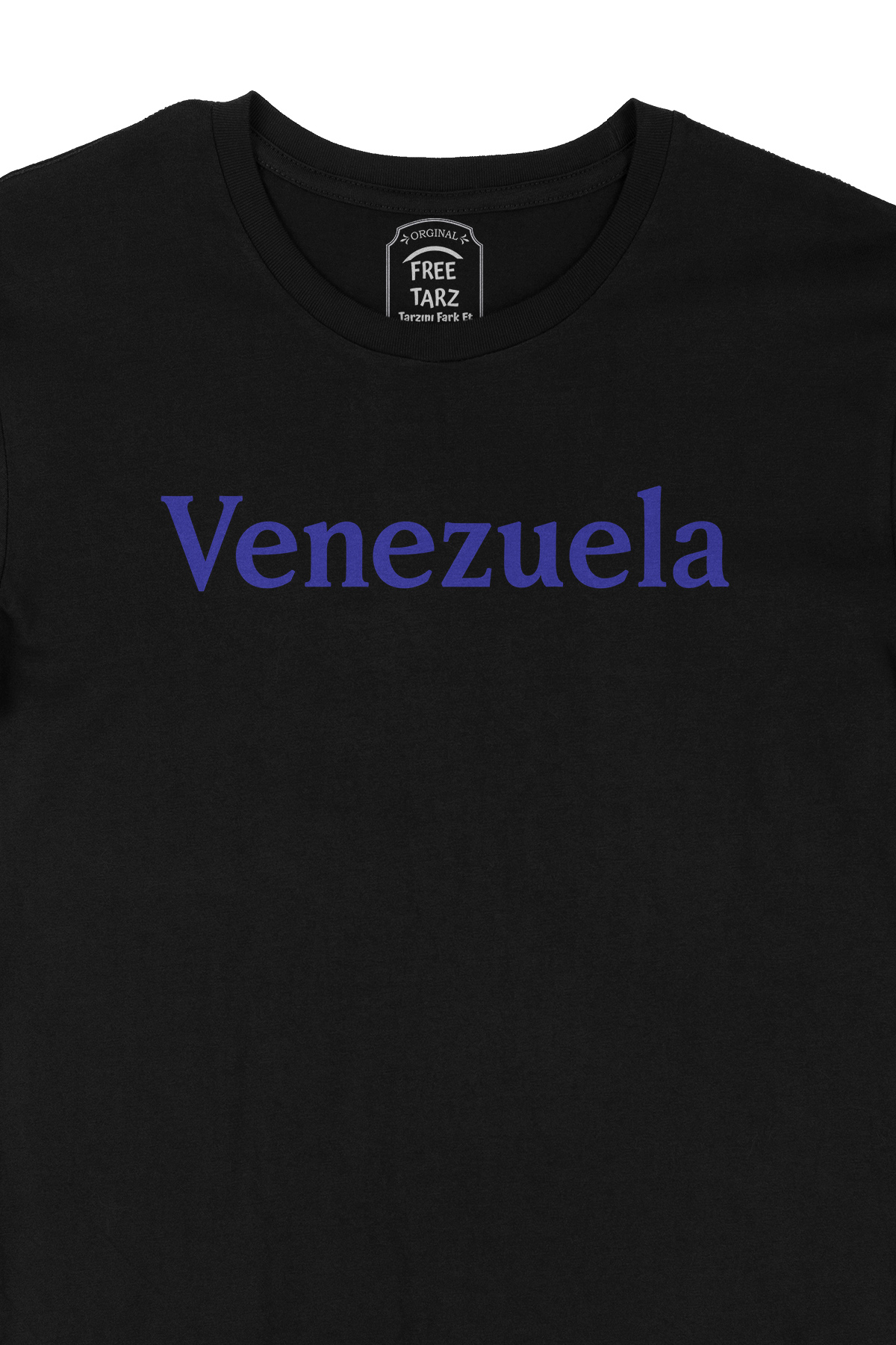 Venezuela Büyük Baskılı Siyah Tişört Venezuela Büyük Baskılı Siyah Tişört - Ücretsiz Kargo