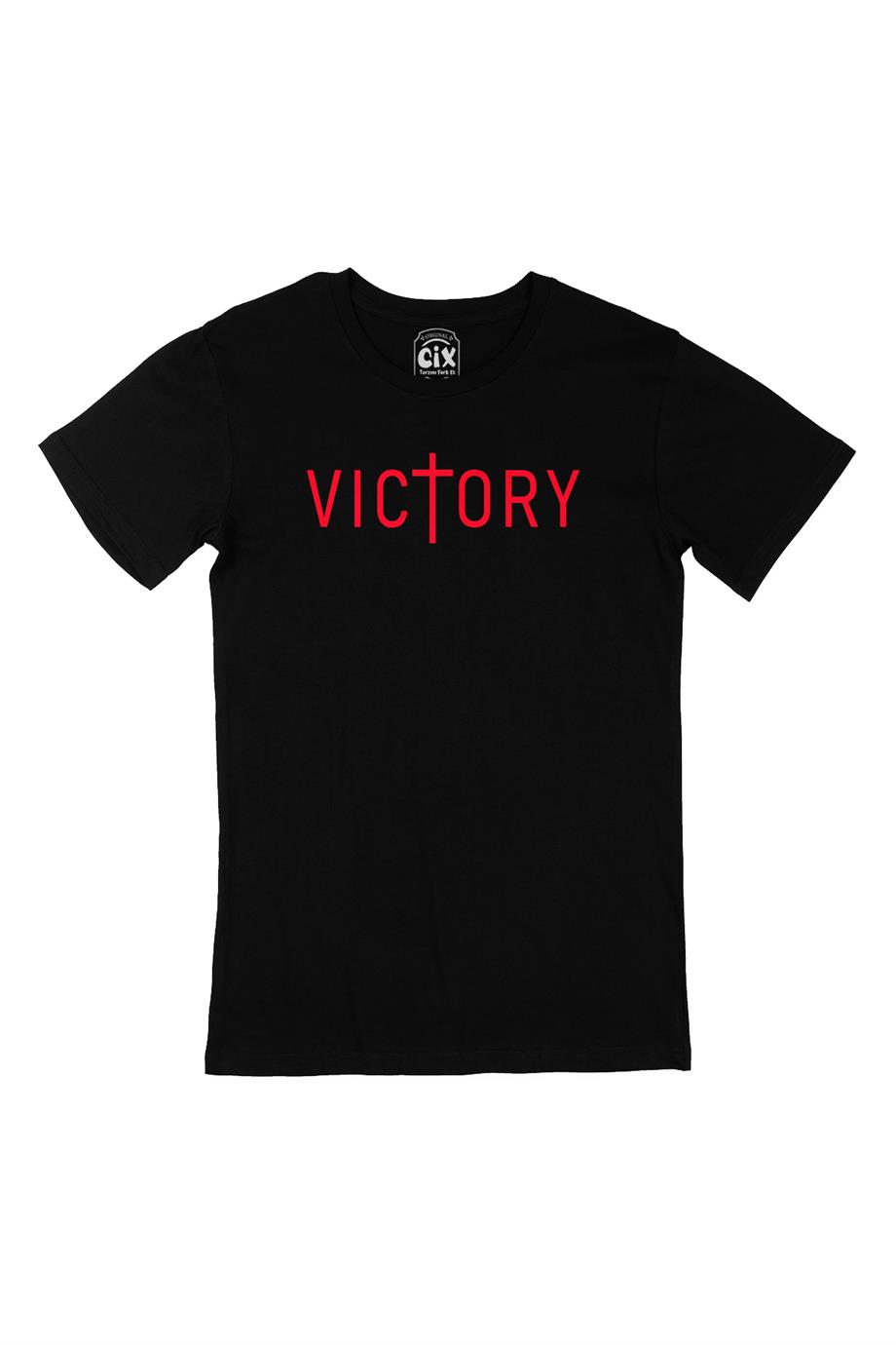 Victory Zafer Siyah Tişört