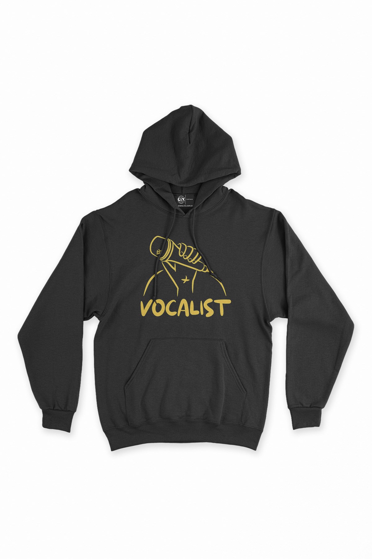 Vocalist Siyah Kapşonlu Sweatshirt Hoodie