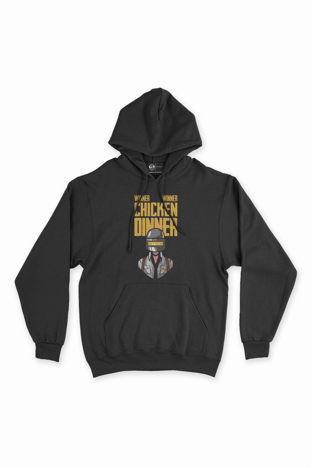 Winner Winner Chicken Dinner Siyah Kapşonlu Sweatshirt Hoodie