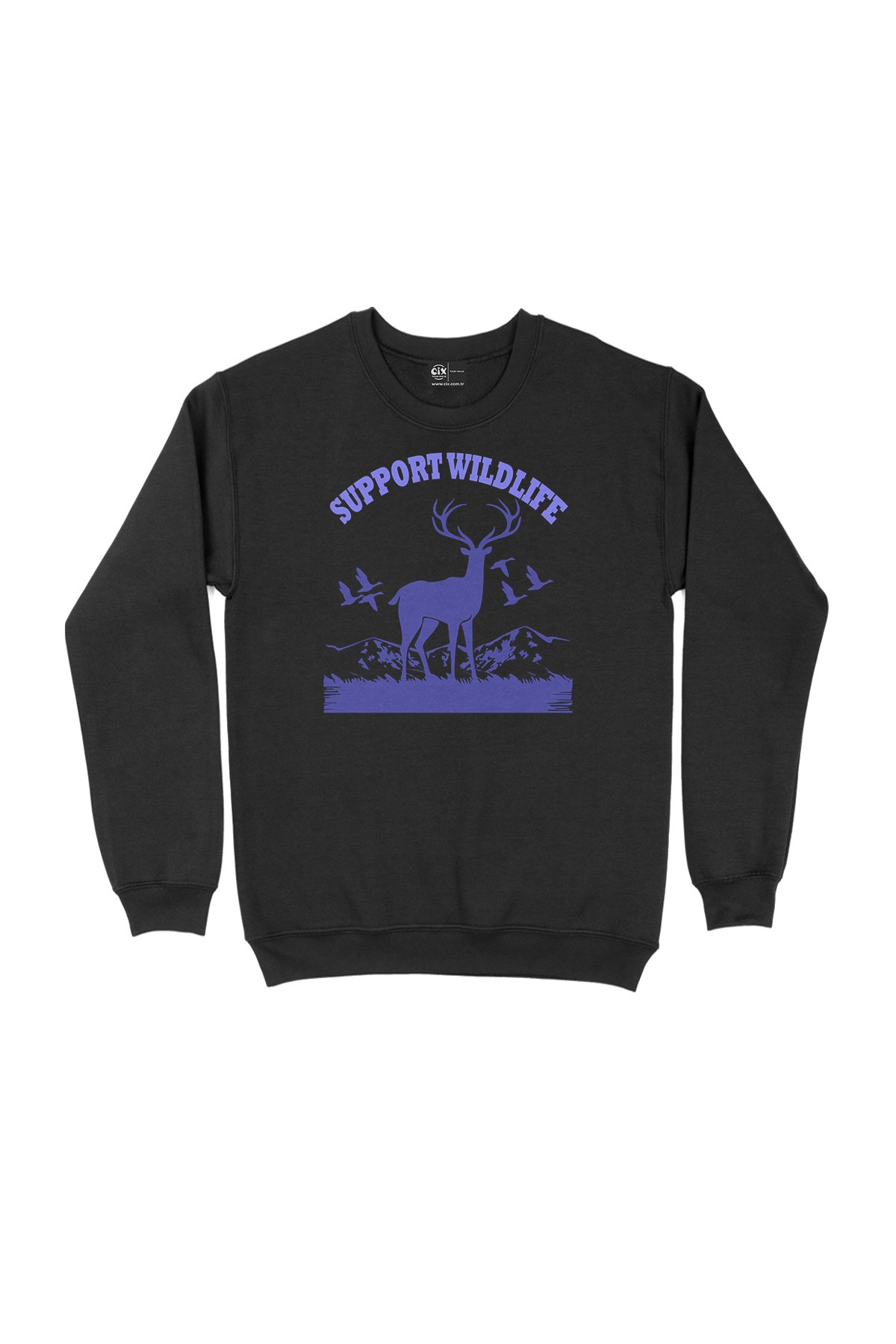 Yaban Hayata Destek Siyah Sweatshirt