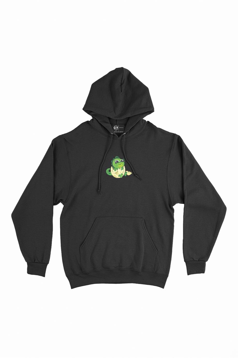Yavru Dinozor Minimal Kapşonlu Sweatshirt Hoodie Yavru Dinozor Minimal Kapşonlu Sweatshirt Hoodie - Ücretsiz Kargo
