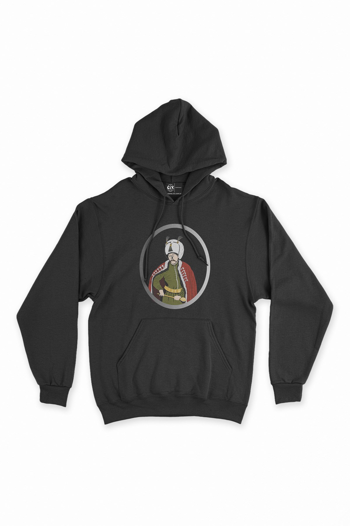 Yavuz Sultan Selim Siyah Kapşonlu Sweatshirt Hoodie