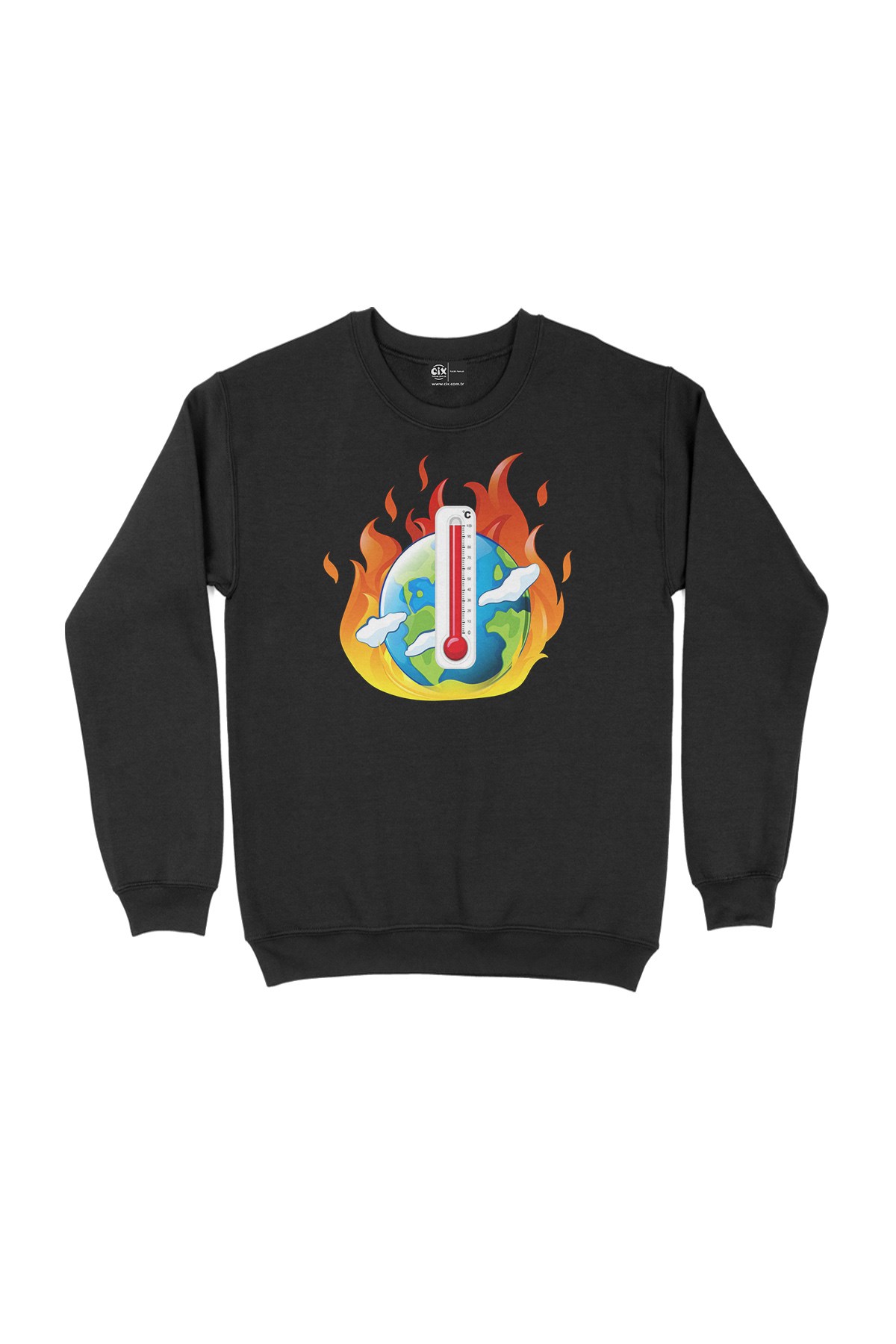 Yaz Sıcağı Siyah Sweatshirt