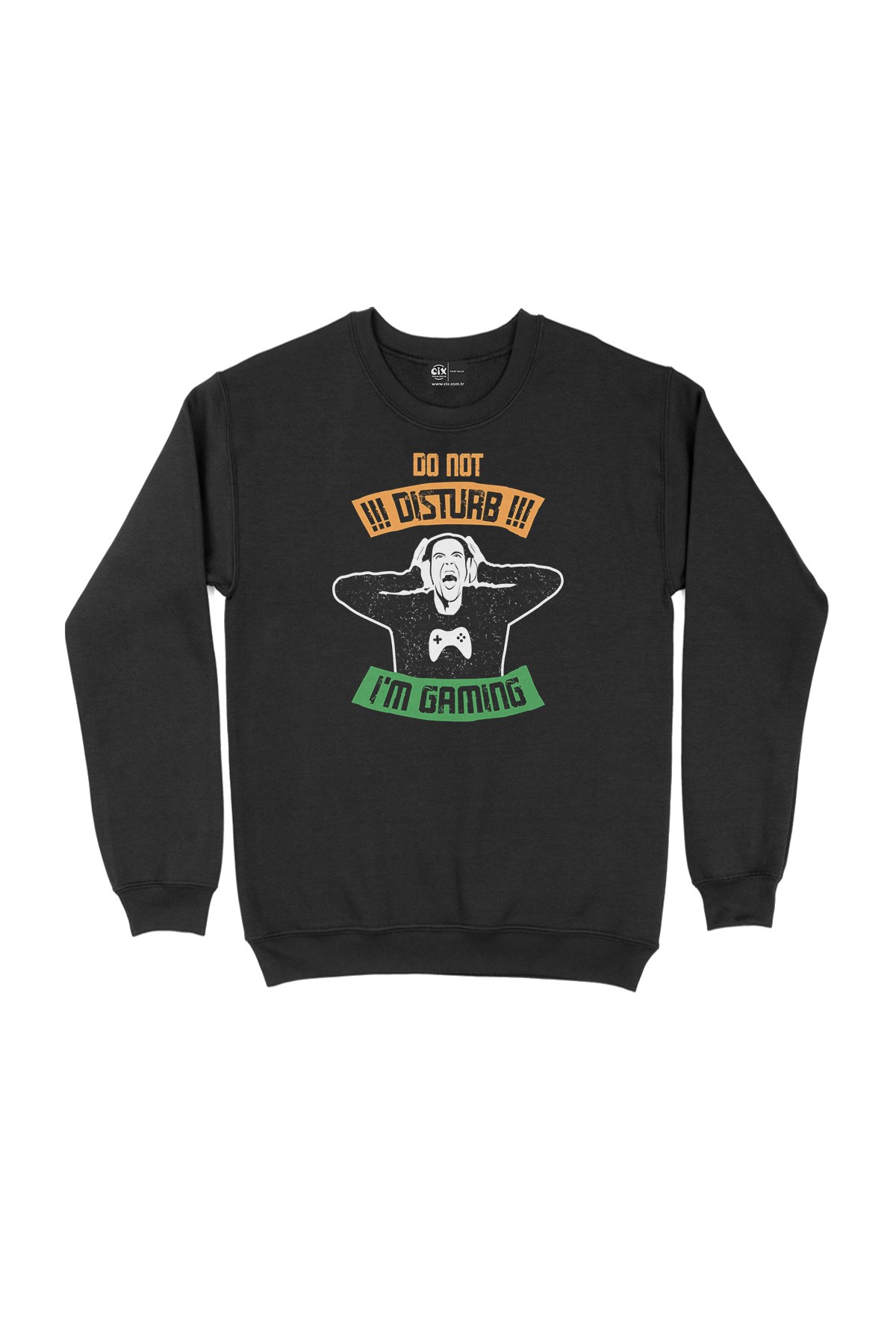 Yeşil Do Not Distrub Siyah Sweatshirt
