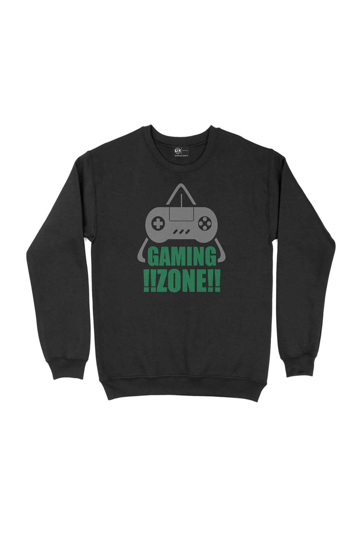 Yeşil Gaming Zone Siyah Sweatshirt