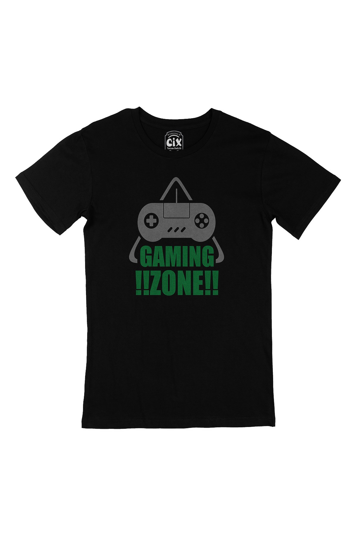 Yeşil Gaming Zone Siyah Tişört
