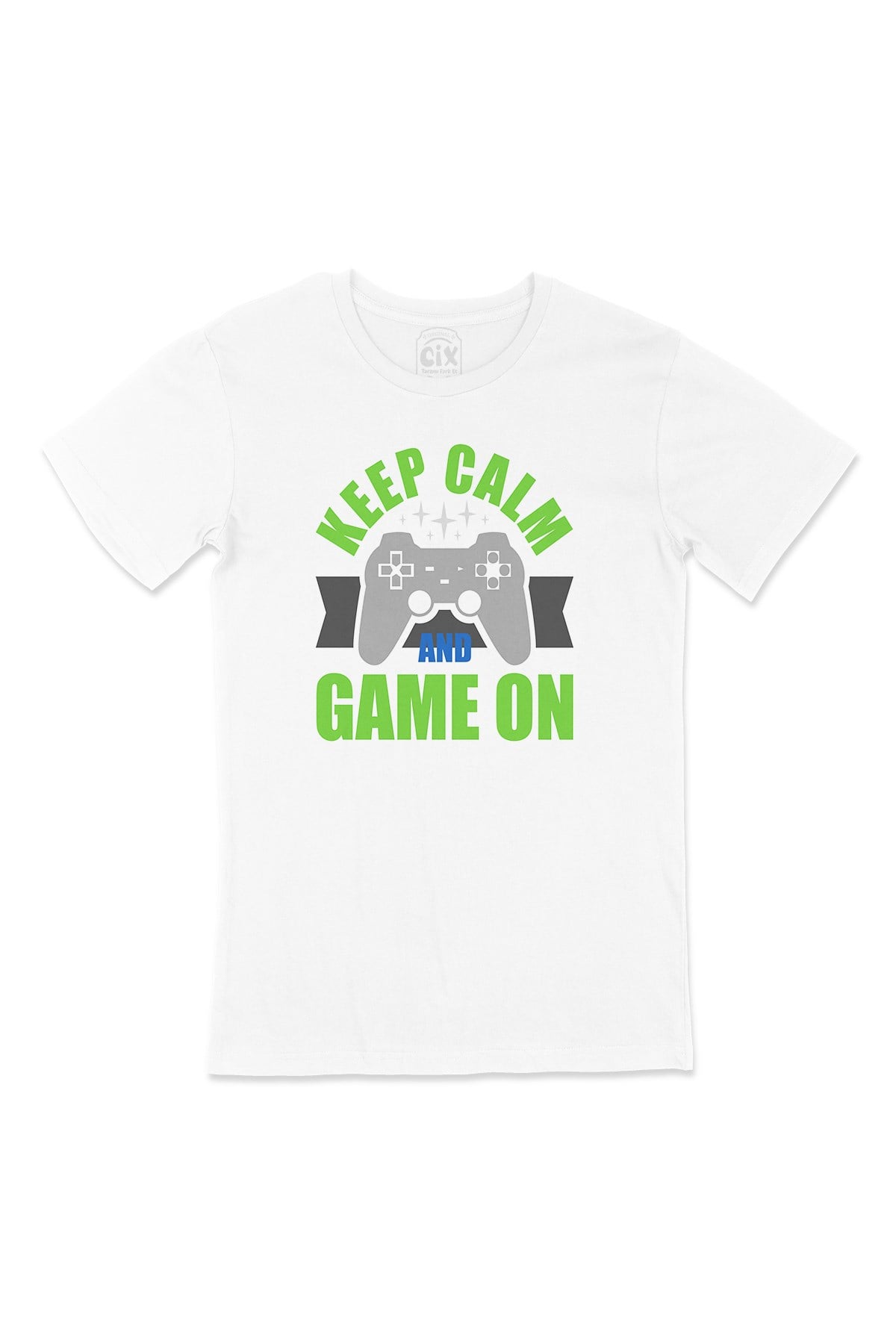 Yeşil Keep Calm Game On Tişört
