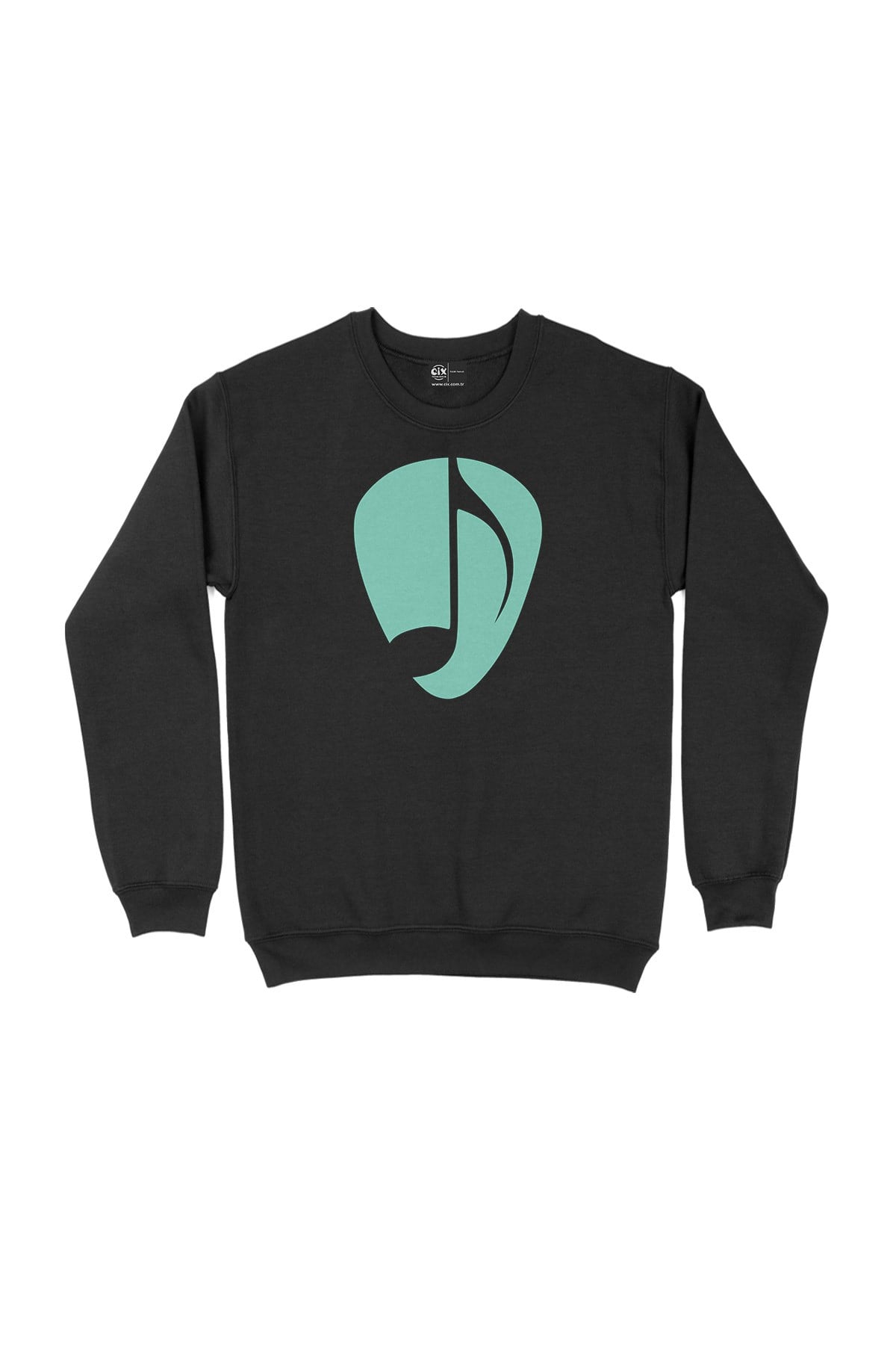 Yeşil Nota Siyah Sweatshirt