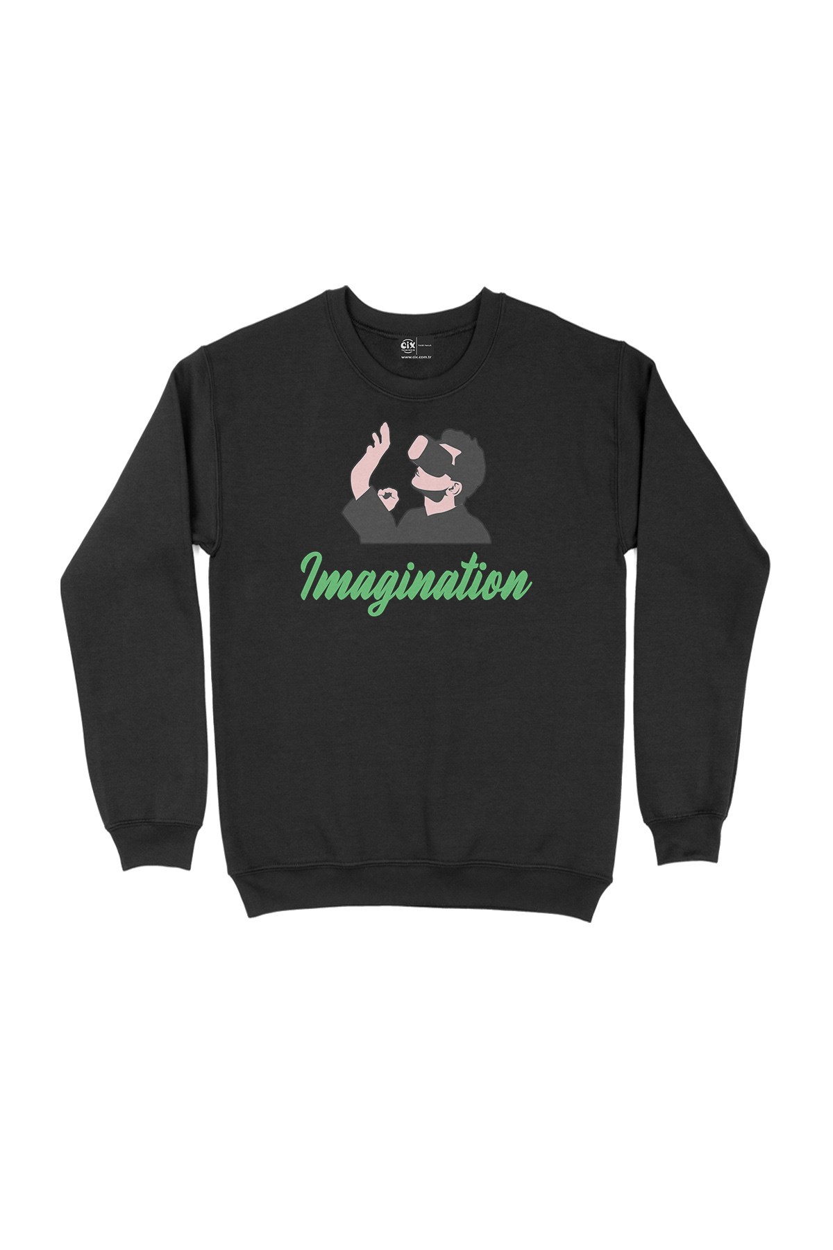 Yeşil Your Imagination Siyah Sweatshirt