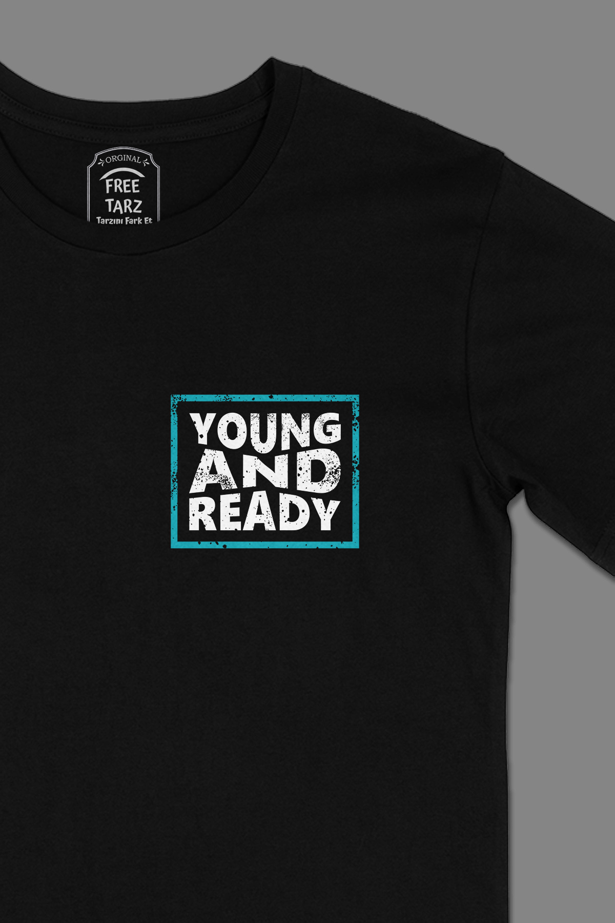 Young and Ready Genç Cep Tasarımlı Siyah Tişört Young and Ready Genç Cep Tasarımlı Siyah Tişört - Ücretsiz Kargo
