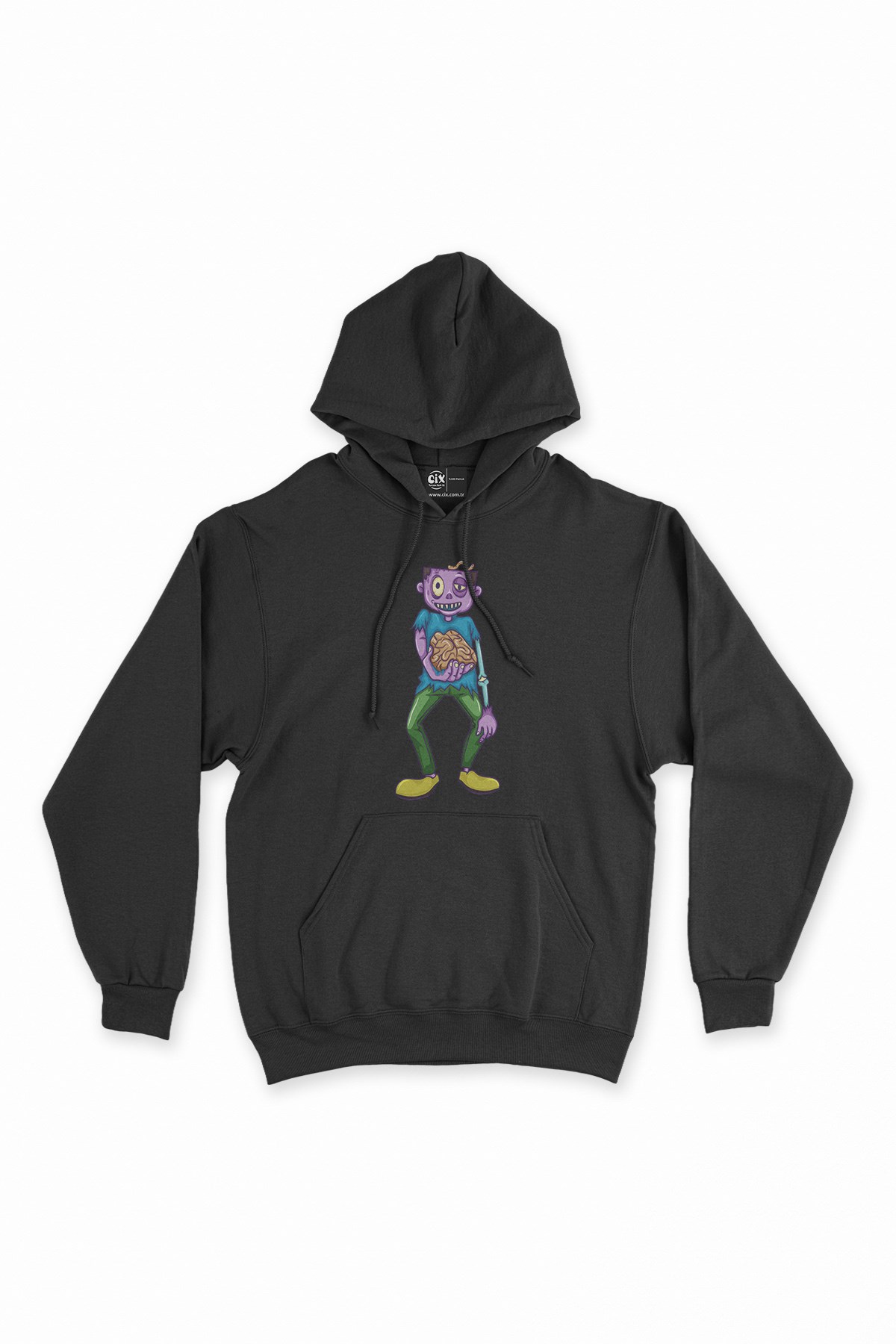 Zombies Boy Siyah Kapşonlu Sweatshirt Hoodie