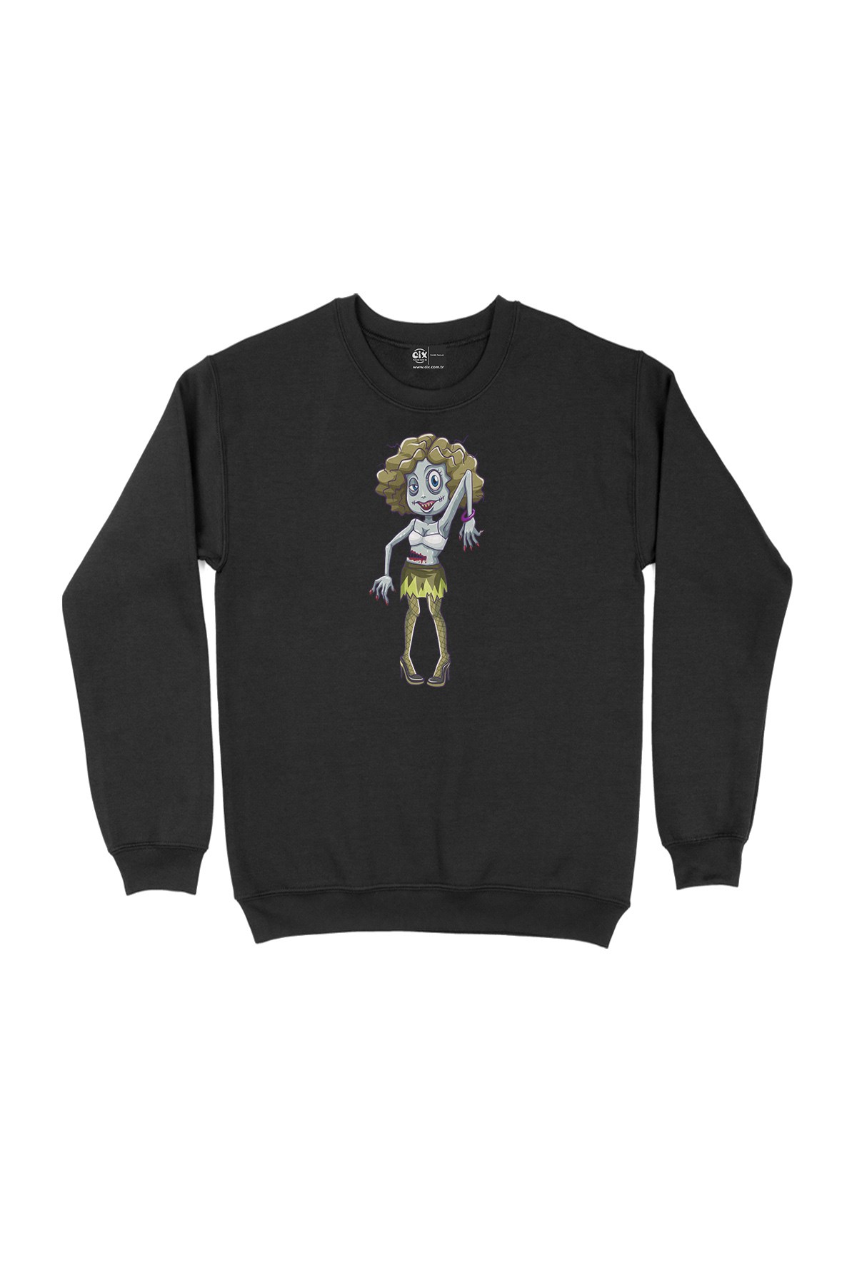 Zombies Girl Siyah Sweatshirt