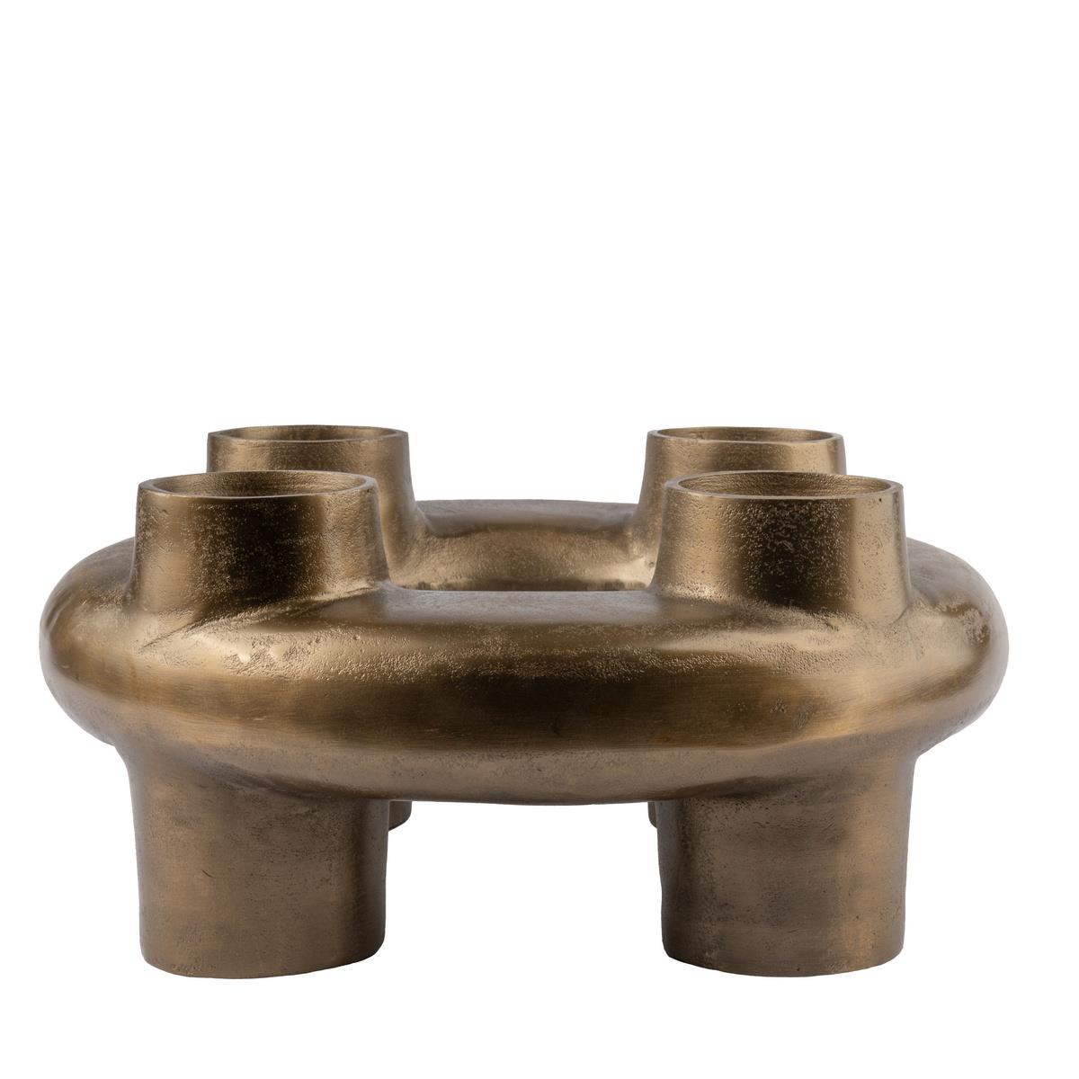 Antik Gold 4'lü Mumluk 36*17 cm