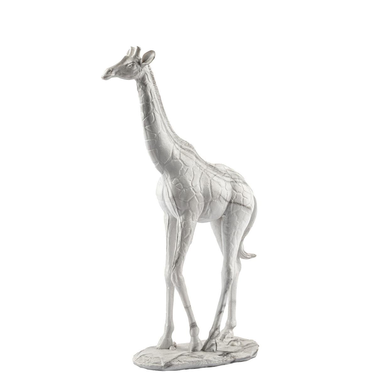 Mermerli Beyaz Zürafa Resin Obje 25*10*41 cm