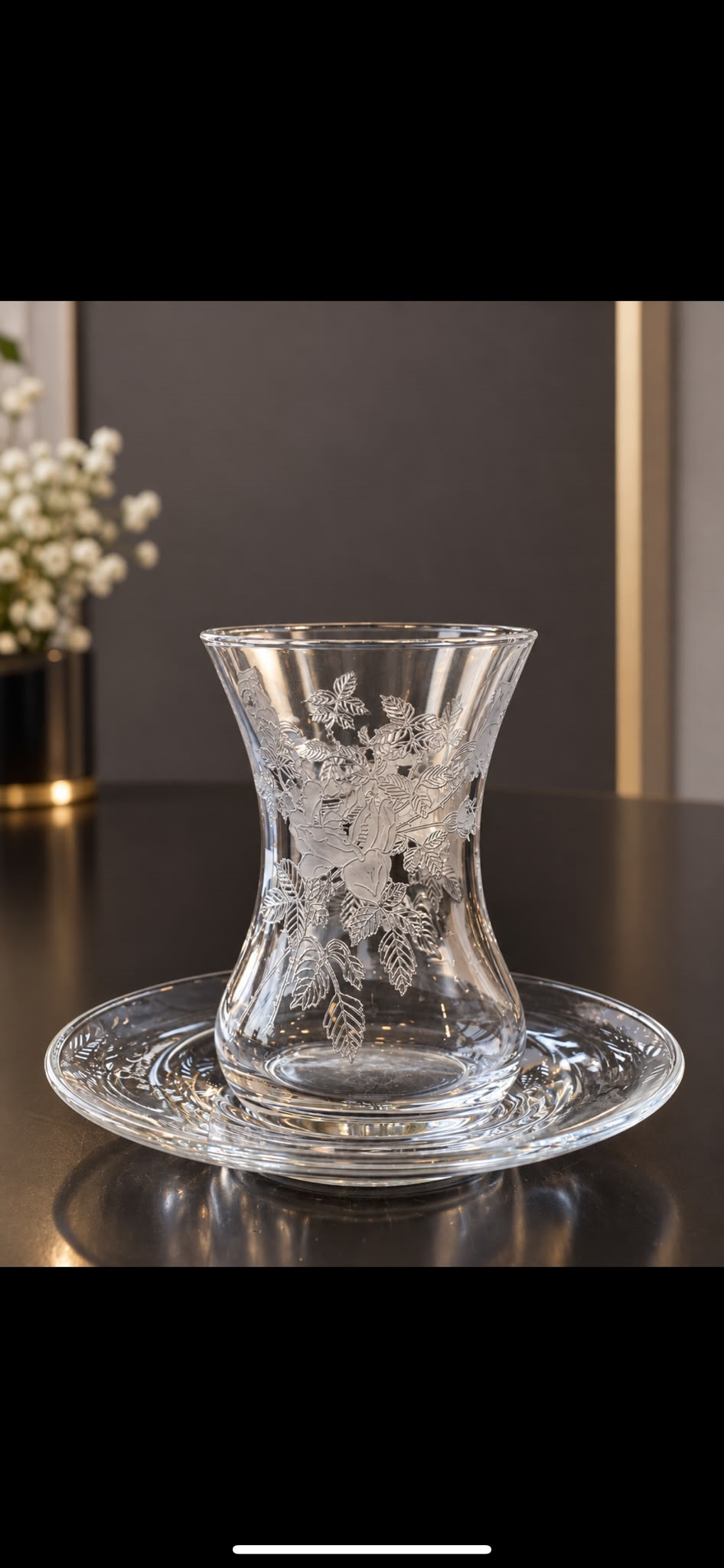 Rose 6 lı Çay Bardak