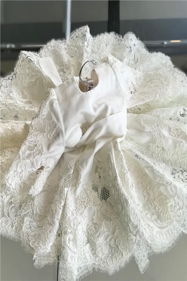 Fransız Dntl Bebek Elbisesi+Şapka