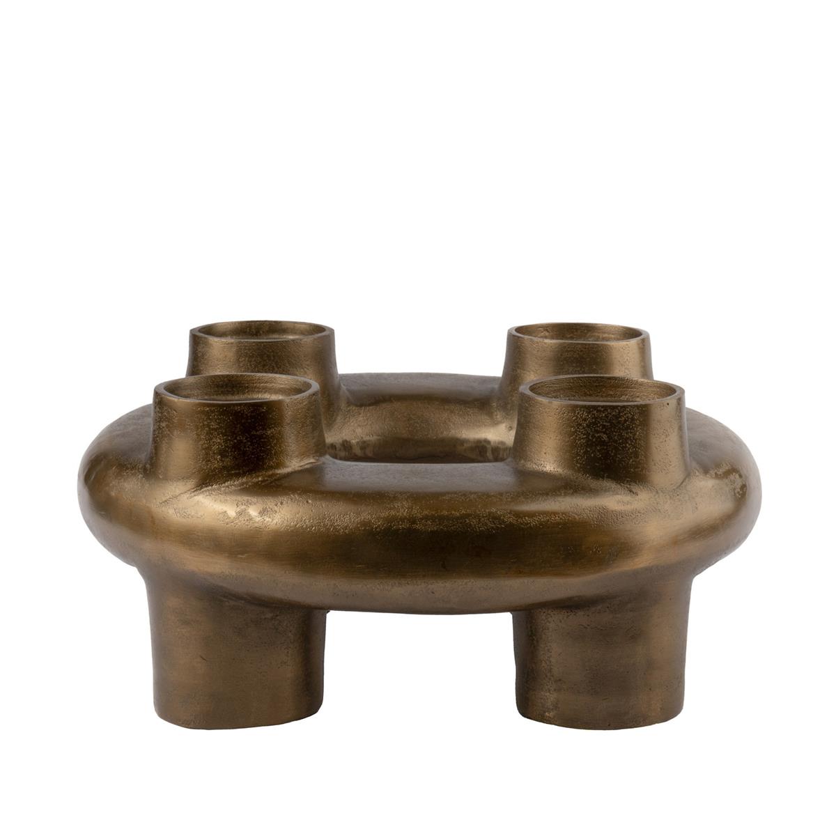 Antik Gold 4'lü Mumluk 36*17 cm