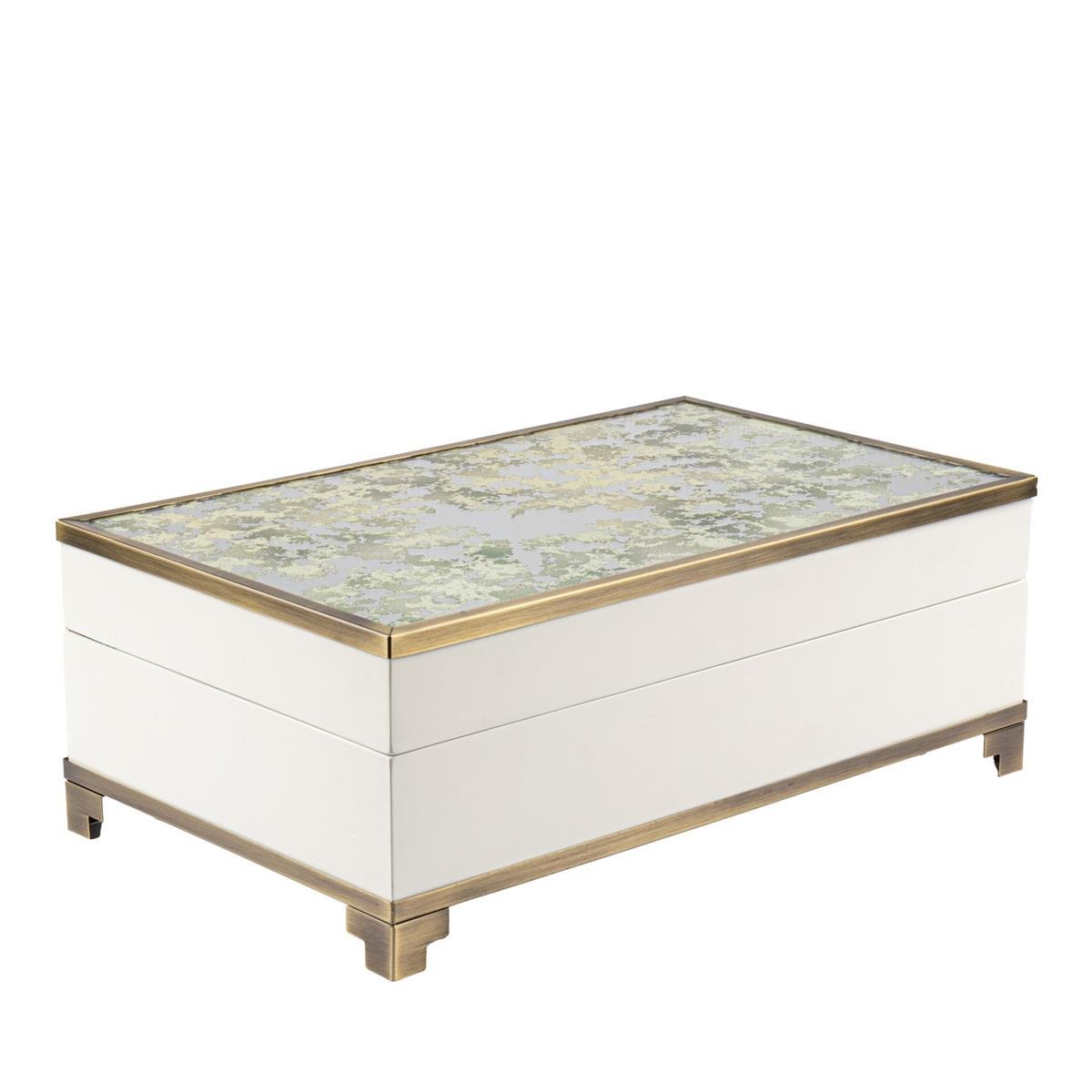 Dallı Desenli Cam Takı Kutusu Büyük