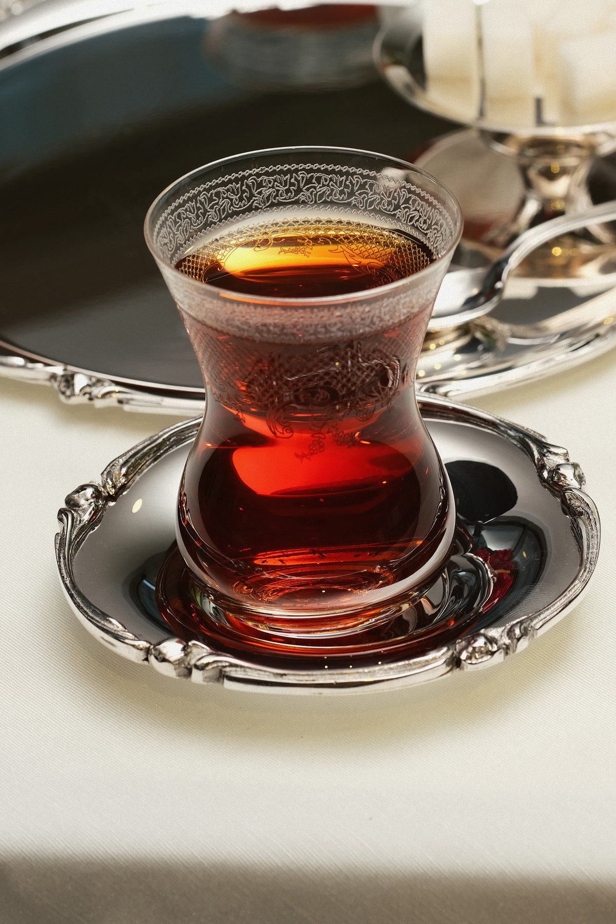 Gülaplikli Çay Tabağı