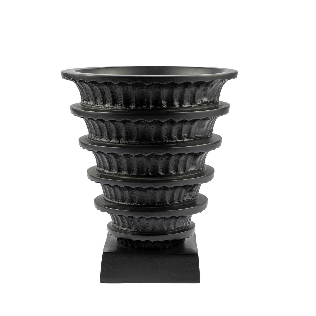 Siyah Metal Vazo 19*23 cm