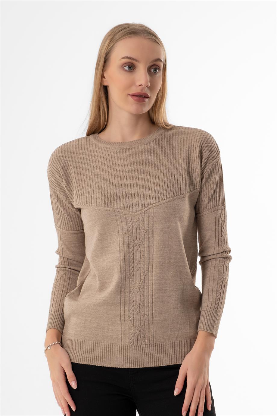 SIFIR YAKA T KOL VİZON MENAJ BASİC BAYAN KAZAK 