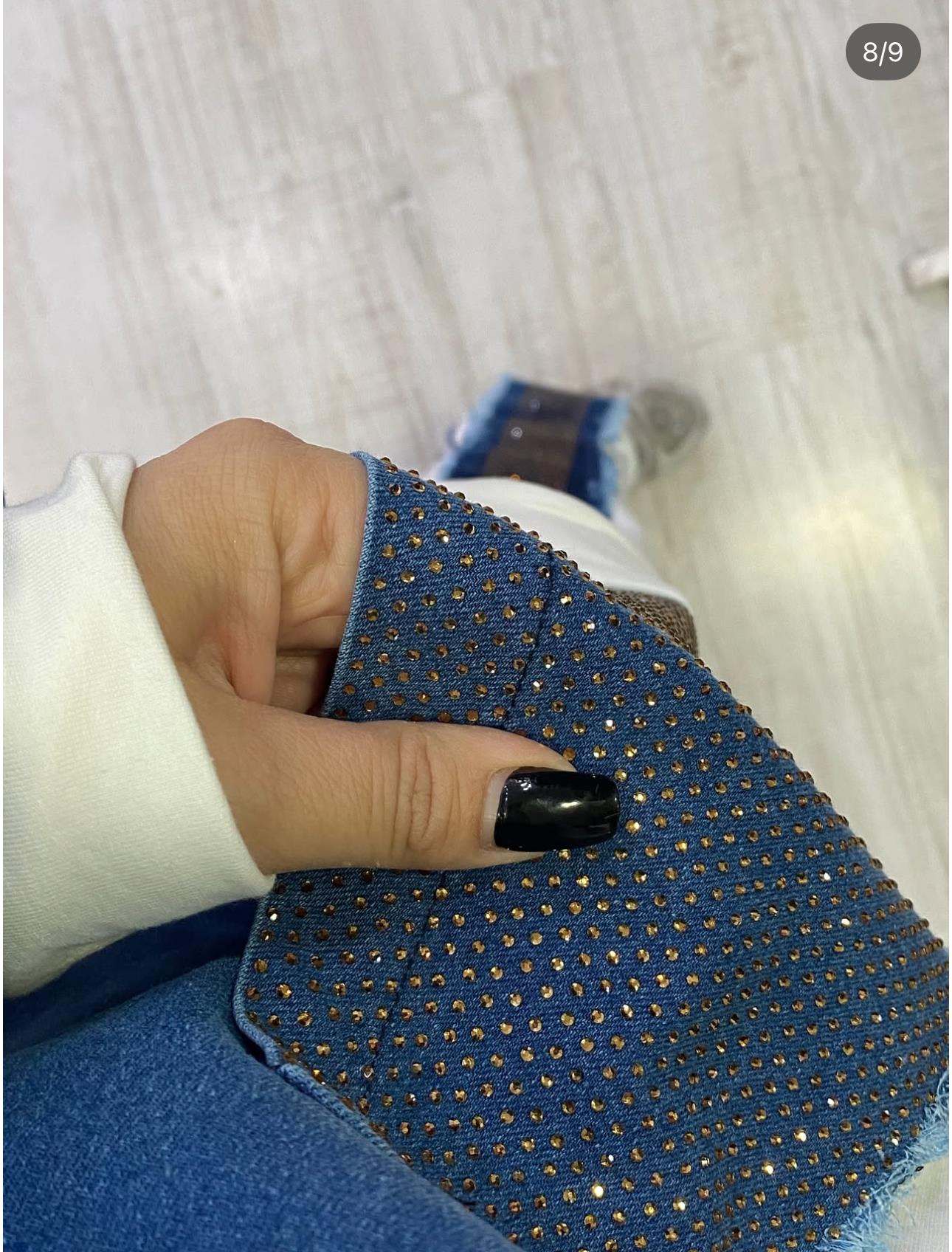 Kotlu Crystal Taşlı İkili Takım - BEYAZ