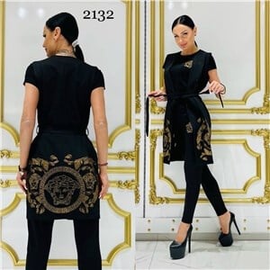 3 Lü Versace Yazlık - SİYAH GOLD