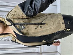 Derili Full Crystal Taşlı Trenç - BEJ